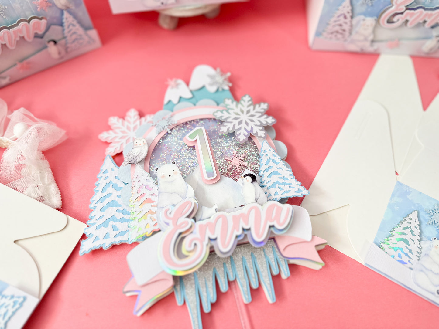 Cake topper Winter Onederland  | First birthday | Winter baby | Winter birthday decor |  | Winter 1st birthday | Onerderland