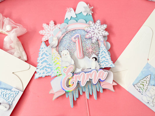 Cake topper Winter Onederland  | First birthday | Winter baby | Winter birthday decor |  | Winter 1st birthday | Onerderland