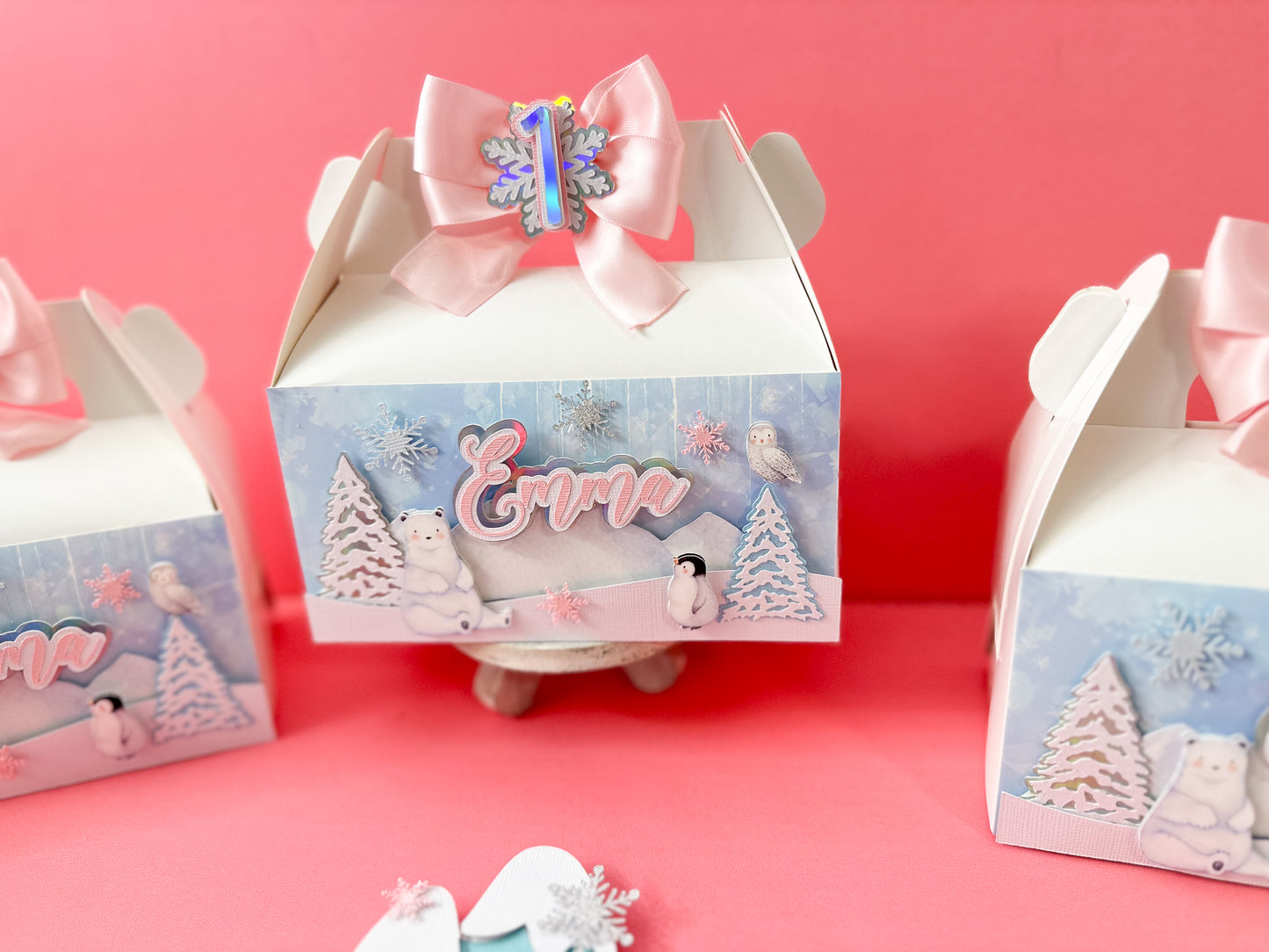 favor boxes Winter Onederland  | First birthday | Winter baby | Winter birthday decor |  | Winter 1st birthday | Onerderland
