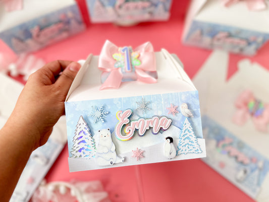 favor boxes Winter Onederland  | First birthday | Winter baby | Winter birthday decor |  | Winter 1st birthday | Onerderland
