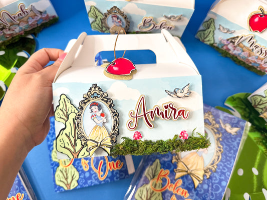 Snow White favor boxes | Party favors | kids party decor | goodie boxes | Cajas de dulce | Snow White and 7 friends