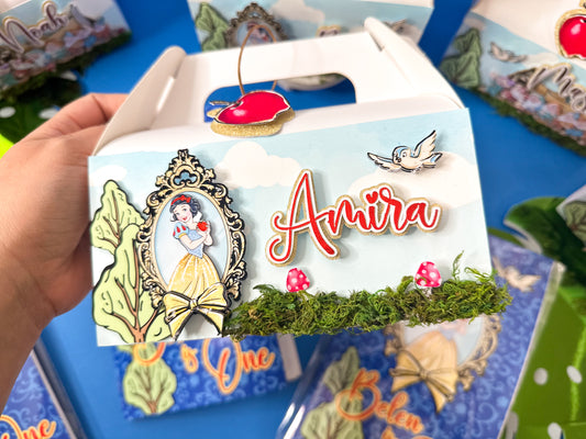 Snow White favor boxes | Party favors | kids party decor | goodie boxes | Cajas de dulce | Snow White and 7 friends