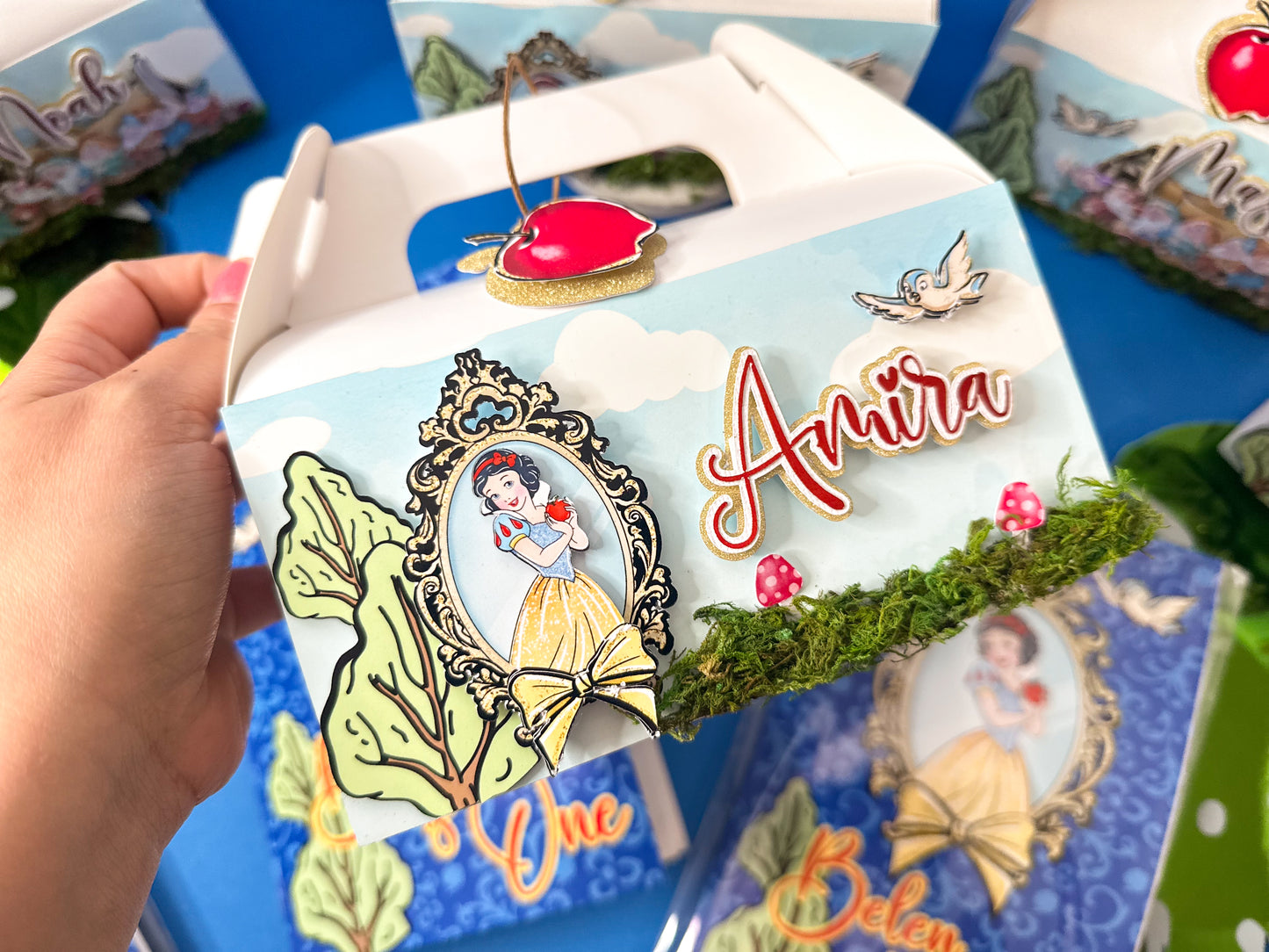 Snow White favor boxes | Party favors | kids party decor | goodie boxes | Cajas de dulce | Snow White and 7 friends