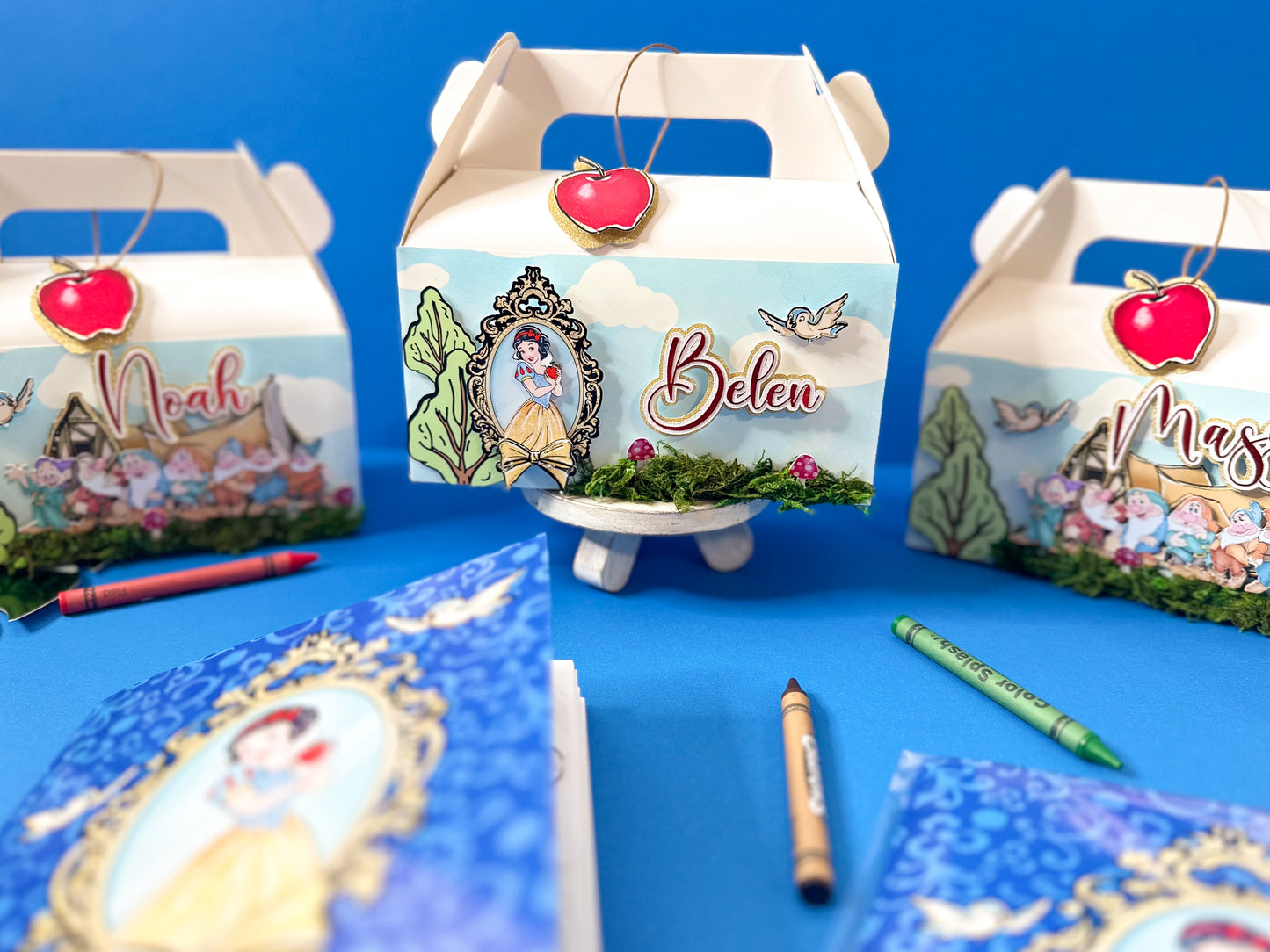 Snow White favor boxes | Party favors | kids party decor | goodie boxes | Cajas de dulce | Snow White and 7 friends