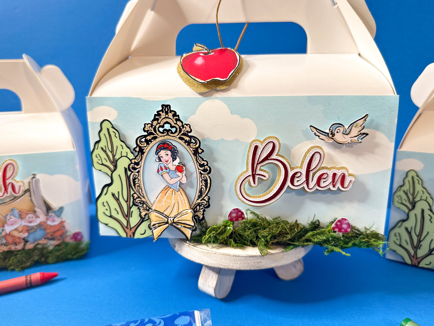 Snow White favor boxes | Party favors | kids party decor | goodie boxes | Cajas de dulce | Snow White and 7 friends