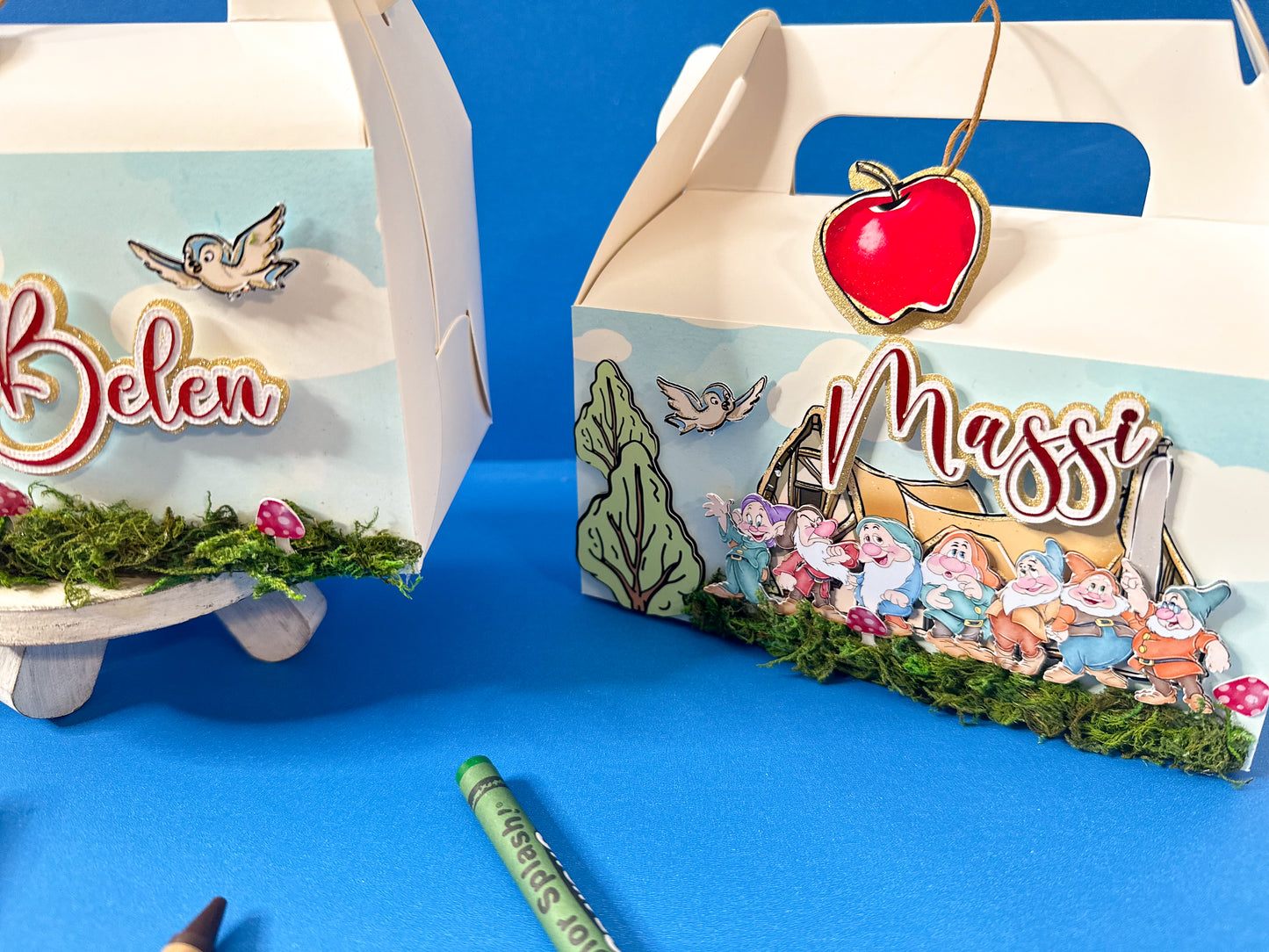 Snow White favor boxes | Party favors | kids party decor | goodie boxes | Cajas de dulce | Snow White and 7 friends