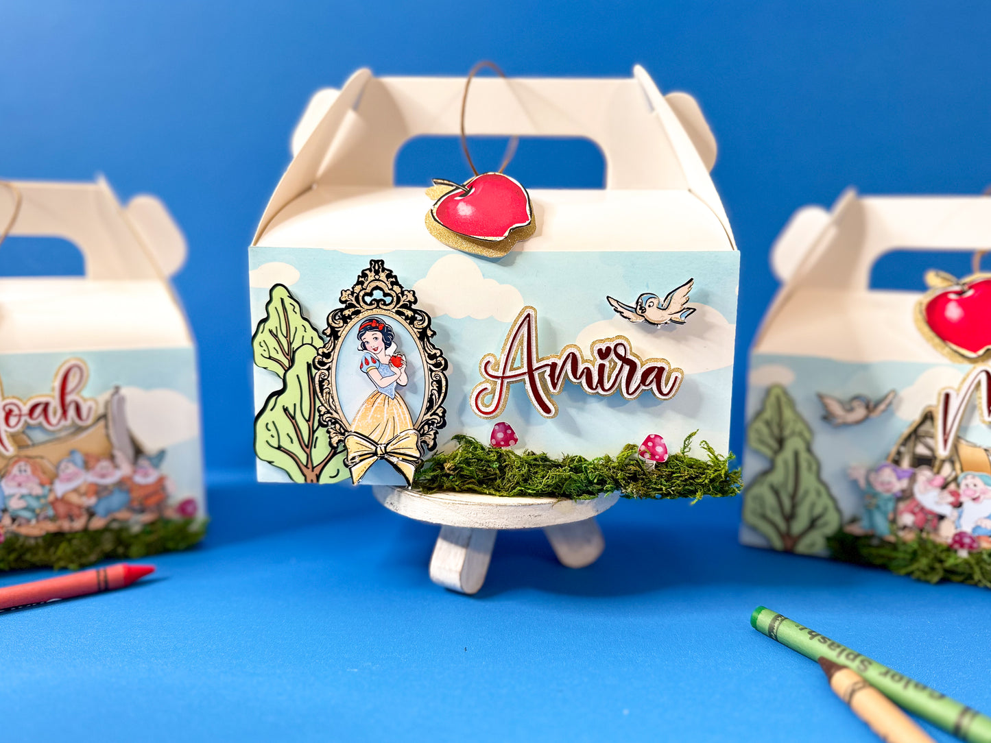Snow White favor boxes | Party favors | kids party decor | goodie boxes | Cajas de dulce | Snow White and 7 friends