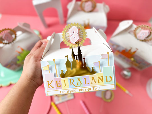 Vintage park favor boxes | birthday party favors | vintage park birthday| birthday favors | Gable boxes