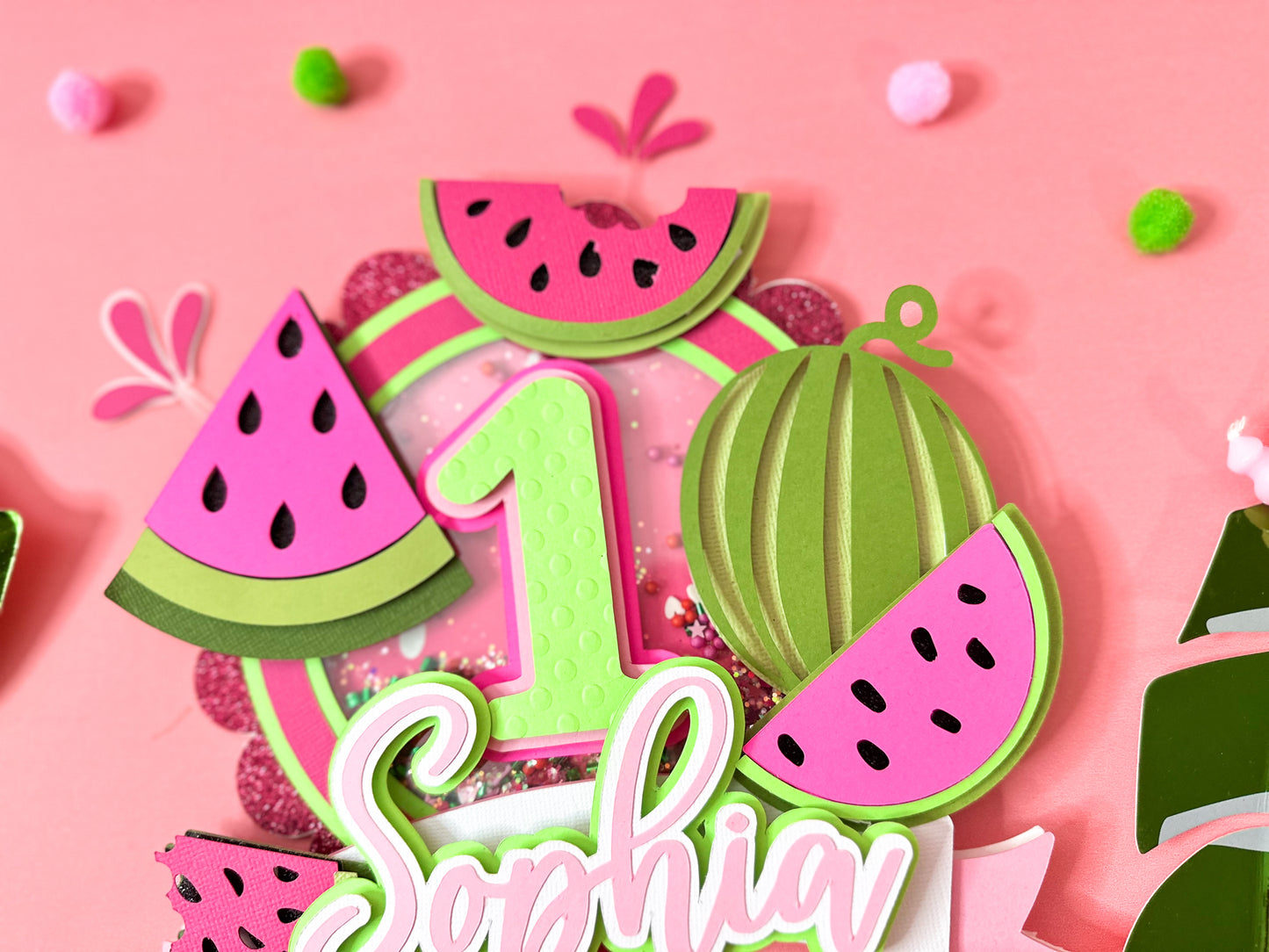 One in a melon cake topper | Watermelon topper | first birthday party | Melon cake topper | 1st birthday | One in a melon Party decor