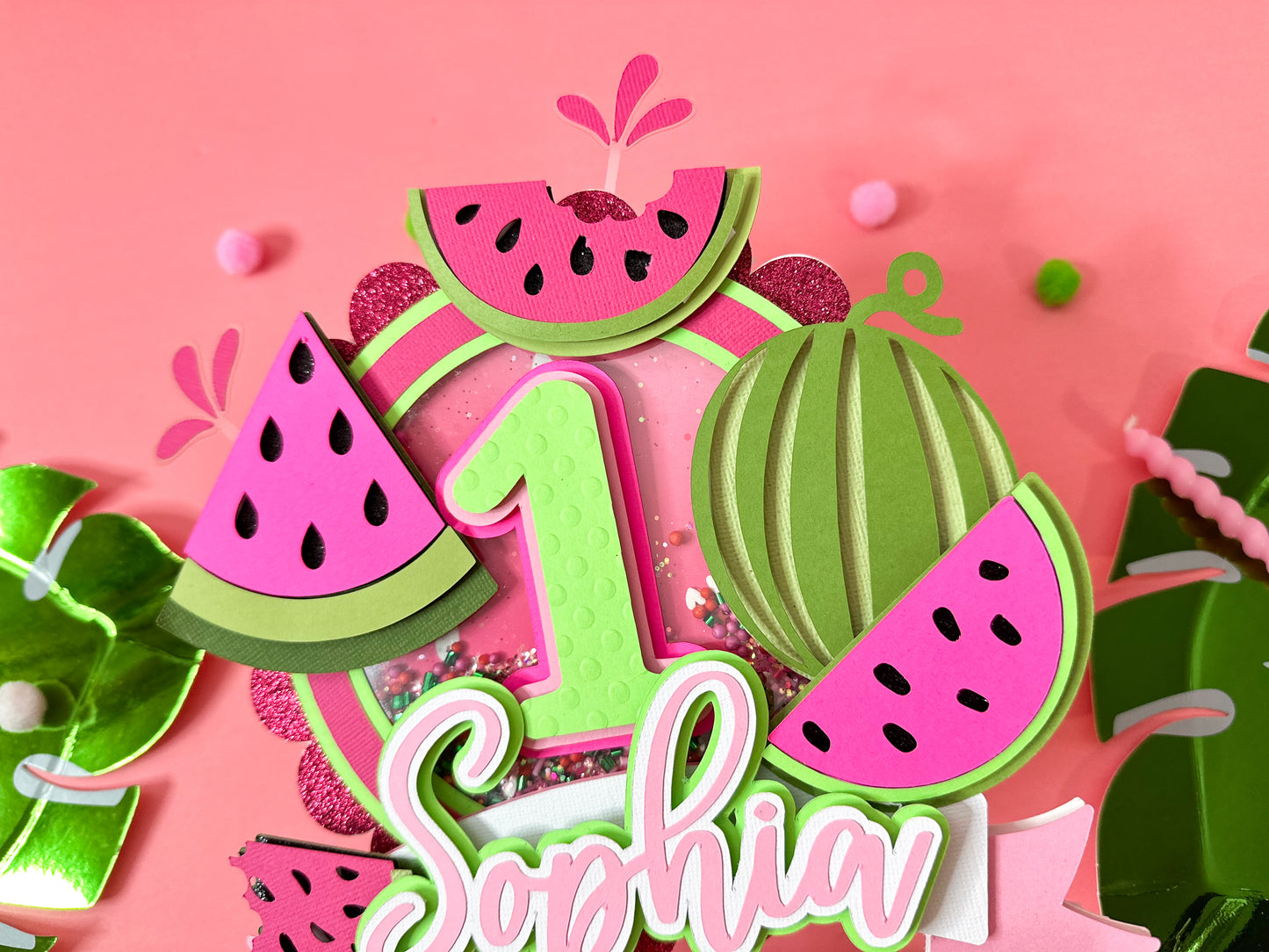 One in a melon cake topper | Watermelon topper | first birthday party | Melon cake topper | 1st birthday | One in a melon Party decor