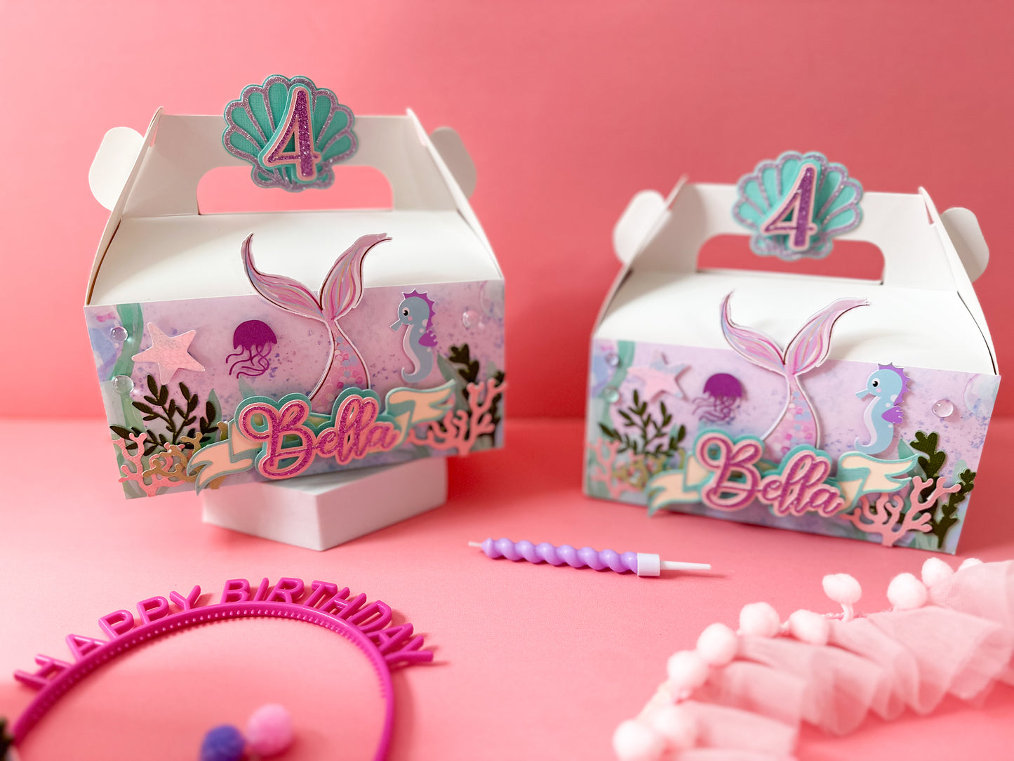 Mermaid favor boxes | Sea party favors | Under the sea party | Mermaids and friends favors | Mermaid party | Mermaid tail