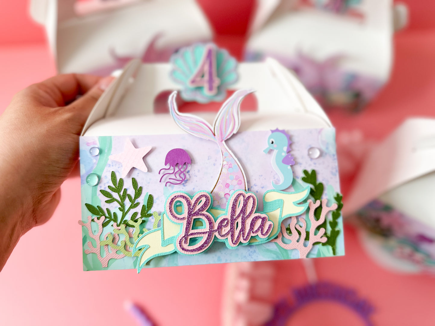 Mermaid favor boxes | Sea party favors | Under the sea party | Mermaids and friends favors | Mermaid party | Mermaid tail