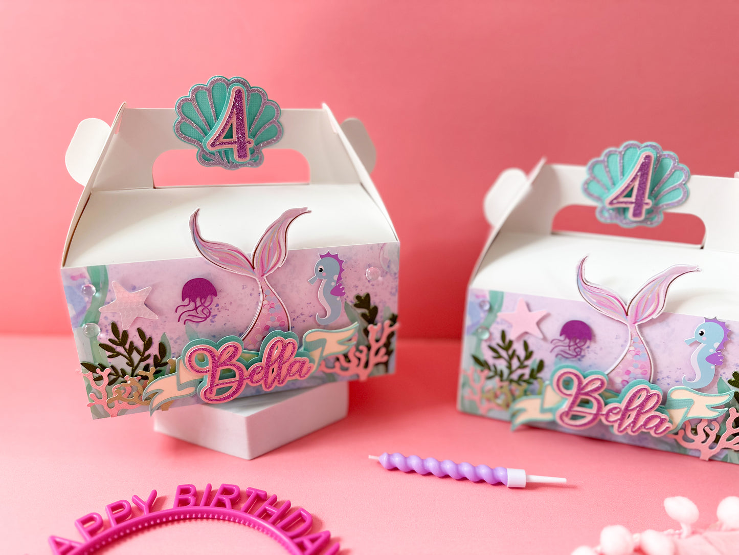 Mermaid favor boxes | Sea party favors | Under the sea party | Mermaids and friends favors | Mermaid party | Mermaid tail