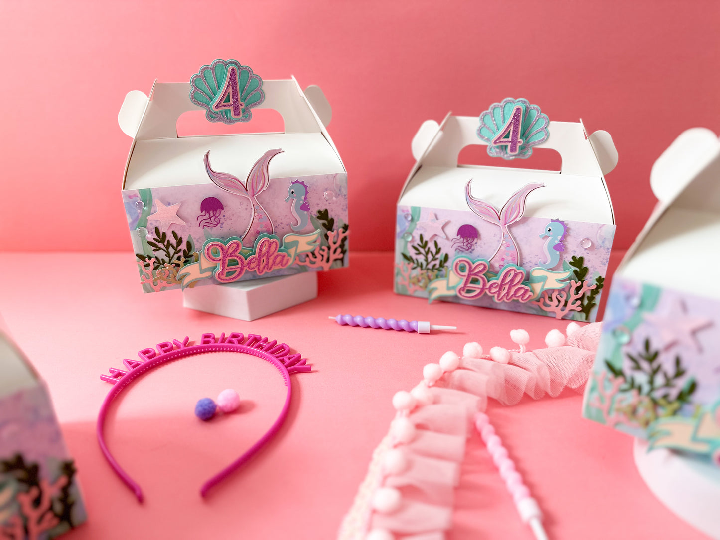 Mermaid favor boxes | Sea party favors | Under the sea party | Mermaids and friends favors | Mermaid party | Mermaid tail