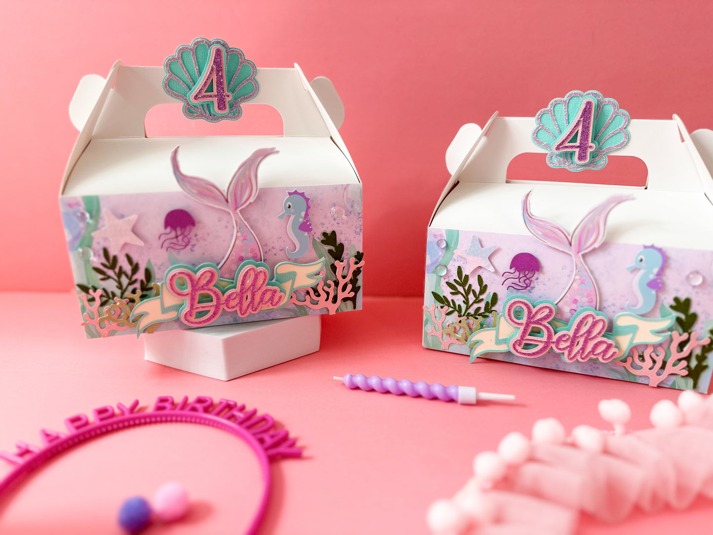 Mermaid favor boxes | Sea party favors | Under the sea party | Mermaids and friends favors | Mermaid party | Mermaid tail
