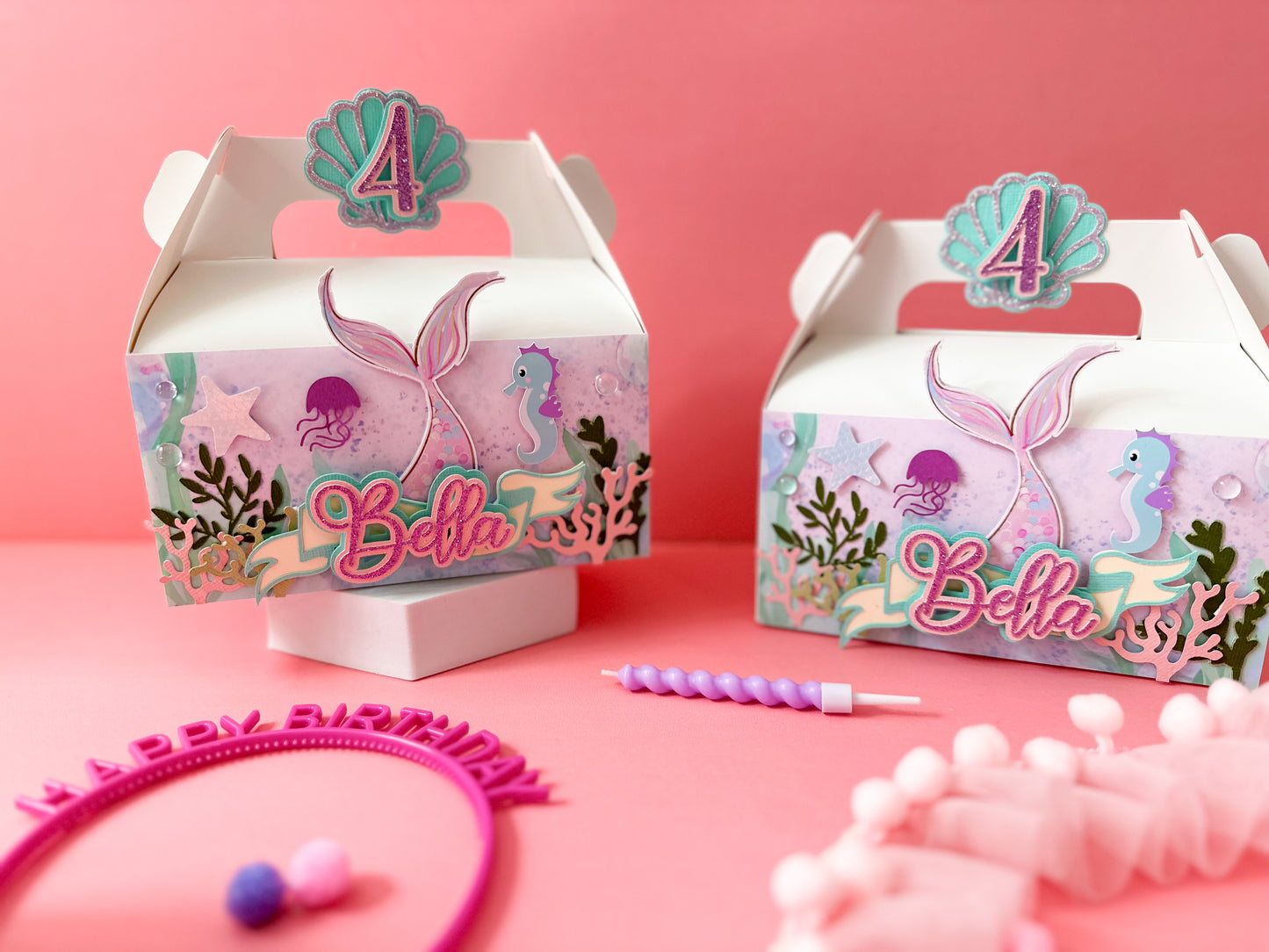 Mermaid favor boxes | Sea party favors | Under the sea party | Mermaids and friends favors | Mermaid party | Mermaid tail