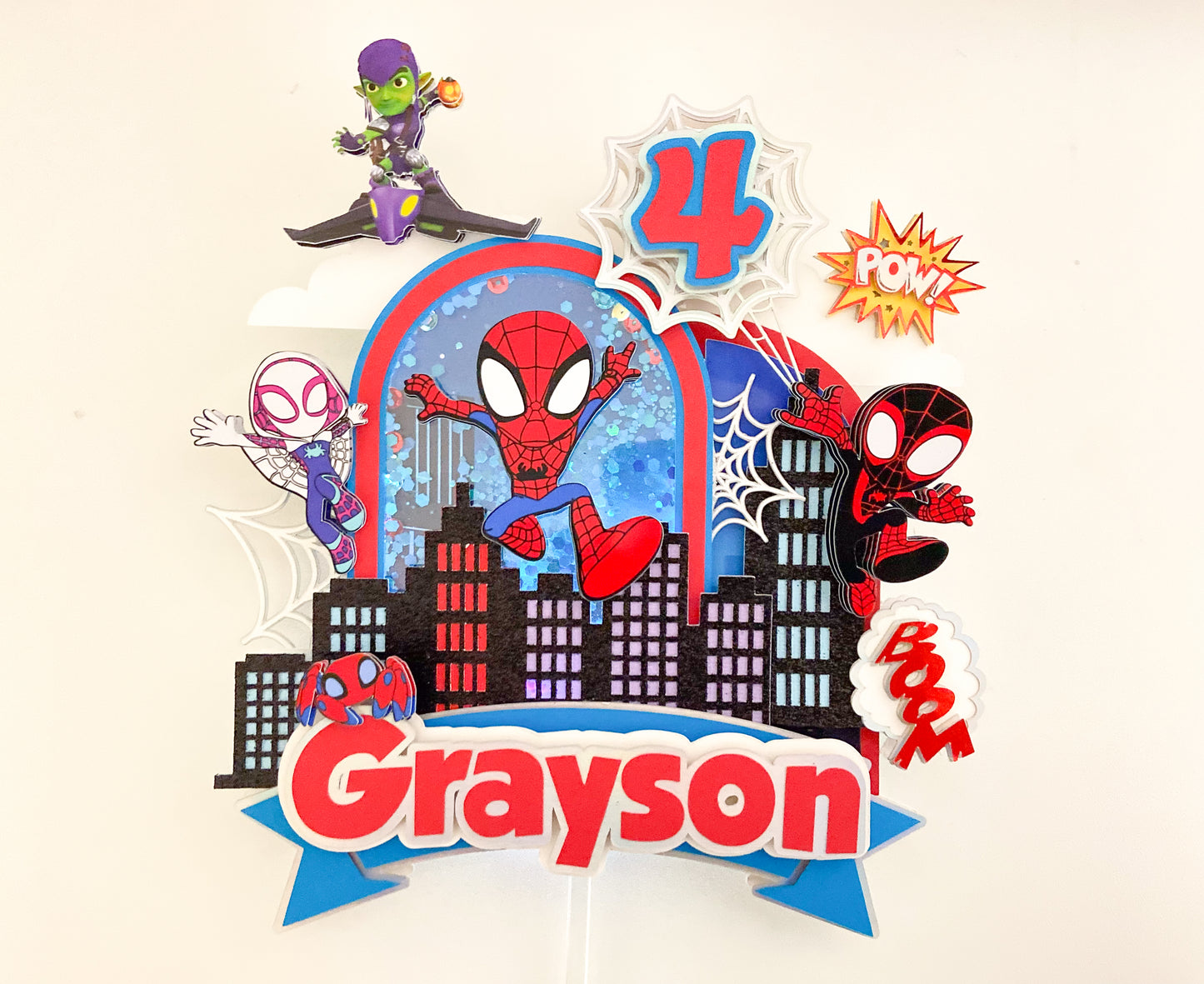 Spidey and friends cake topper | Spidey cake topper | kids party decorations | Spiderman birthday | superheroes cake topper |