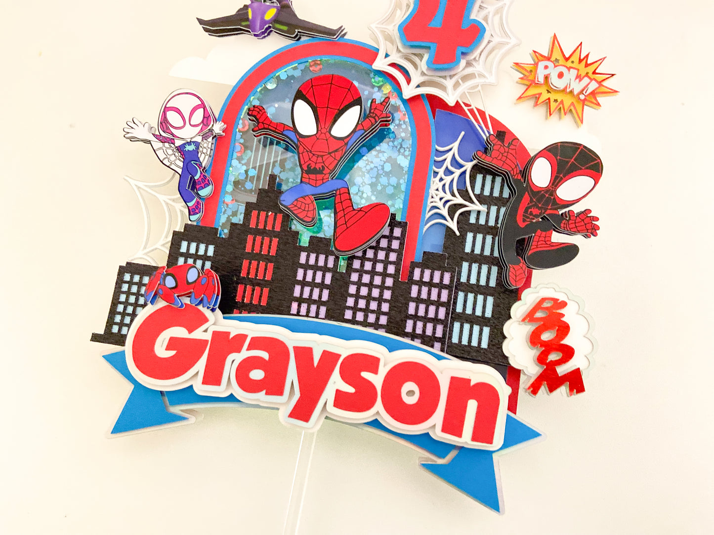 Spidey and friends cake topper | Spidey cake topper | kids party decorations | Spiderman birthday | superheroes cake topper |
