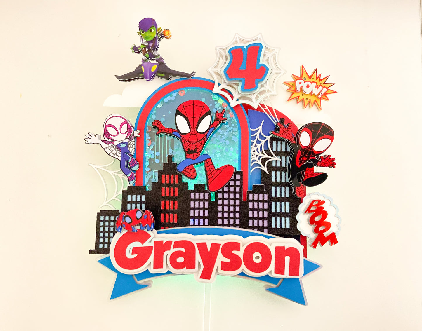 Spidey and friends cake topper | Spidey cake topper | kids party decorations | Spiderman birthday | superheroes cake topper |