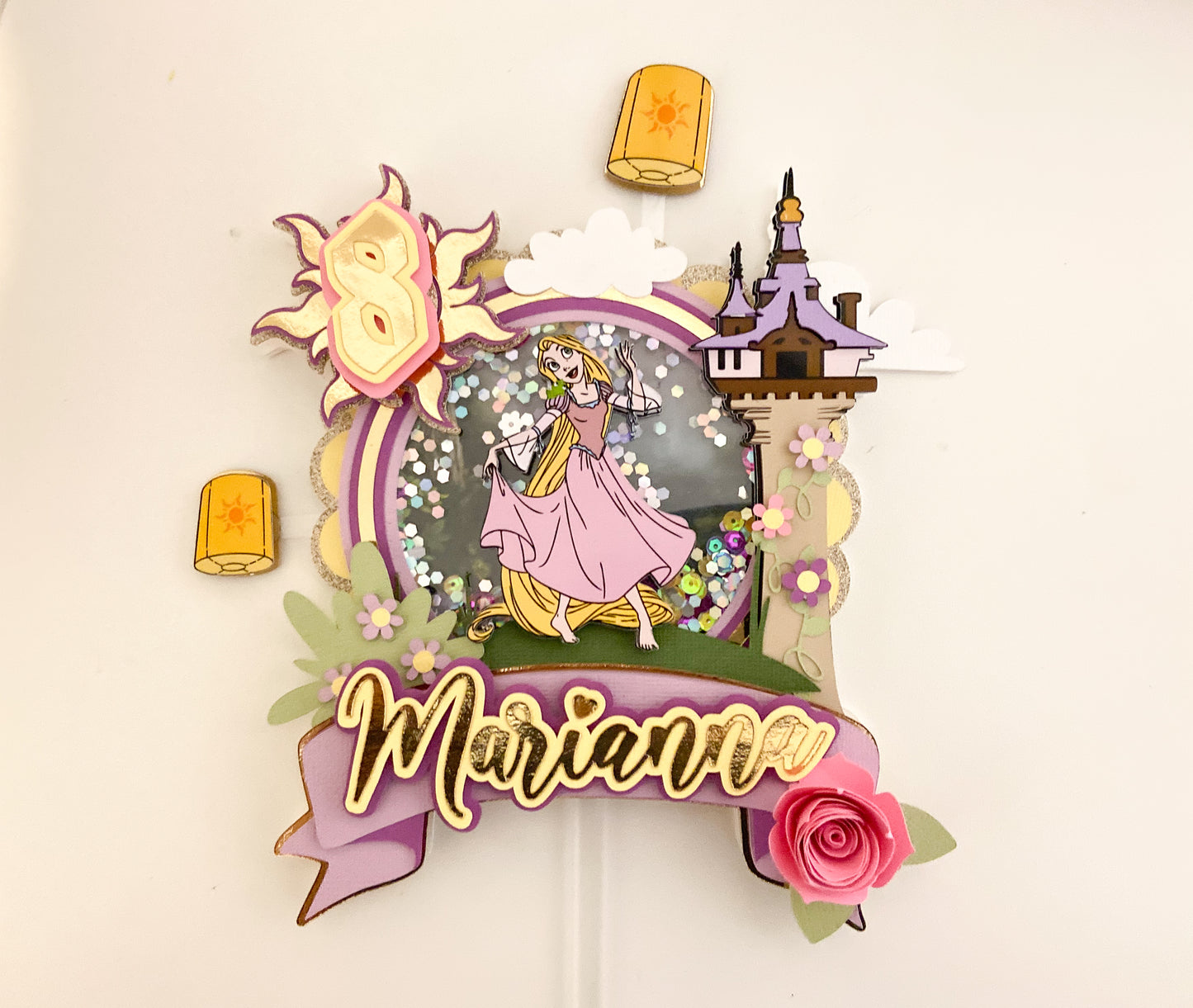 Rapunzel cake topper | tangled inspired topper | princess birthday | kids party decorations | Princess inspired party | Tangled birthday