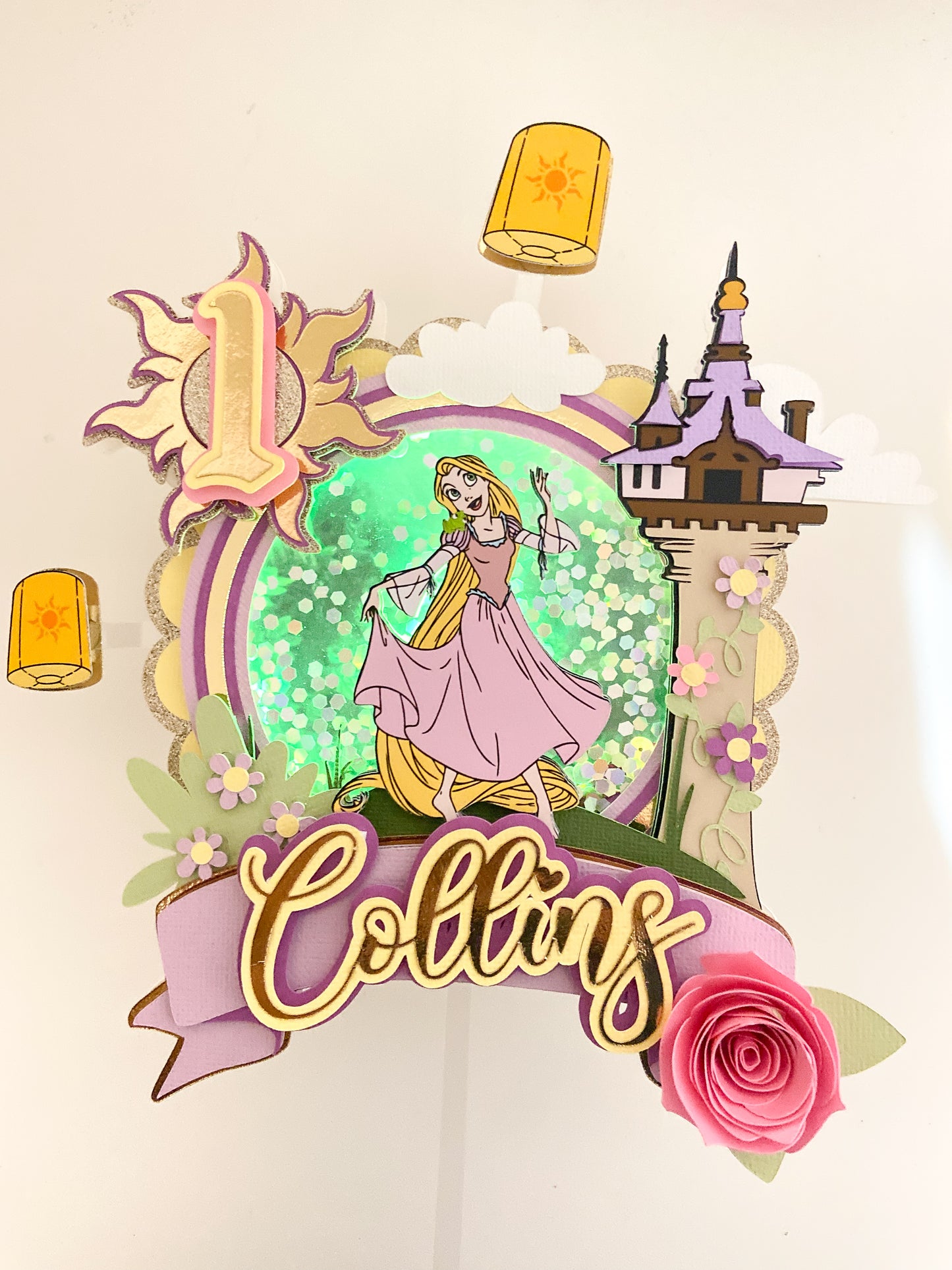 Rapunzel cake topper | tangled inspired topper | princess birthday | kids party decorations | Princess inspired party | Tangled birthday
