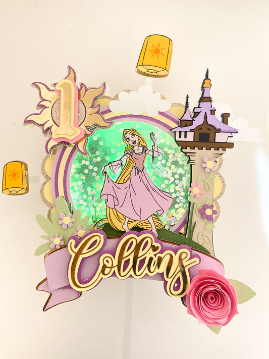 Rapunzel cake topper | tangled inspired topper | princess birthday | kids party decorations | Princess inspired party | Tangled birthday