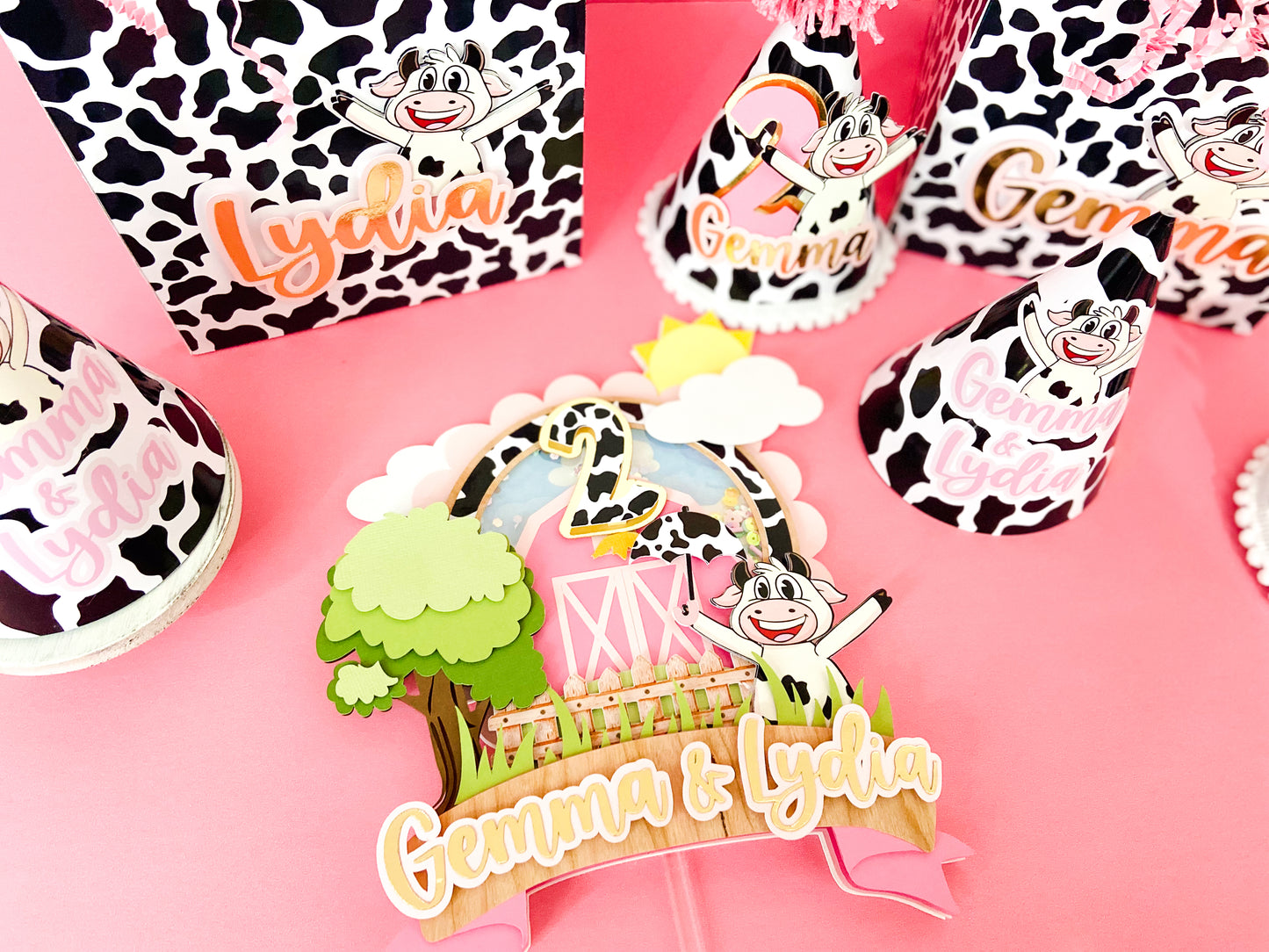 vaca Lola cake topper | personalized topper |Party ideas  | farm theme birthday | la vaca Lola party | birthday decoration | vaca Lola party