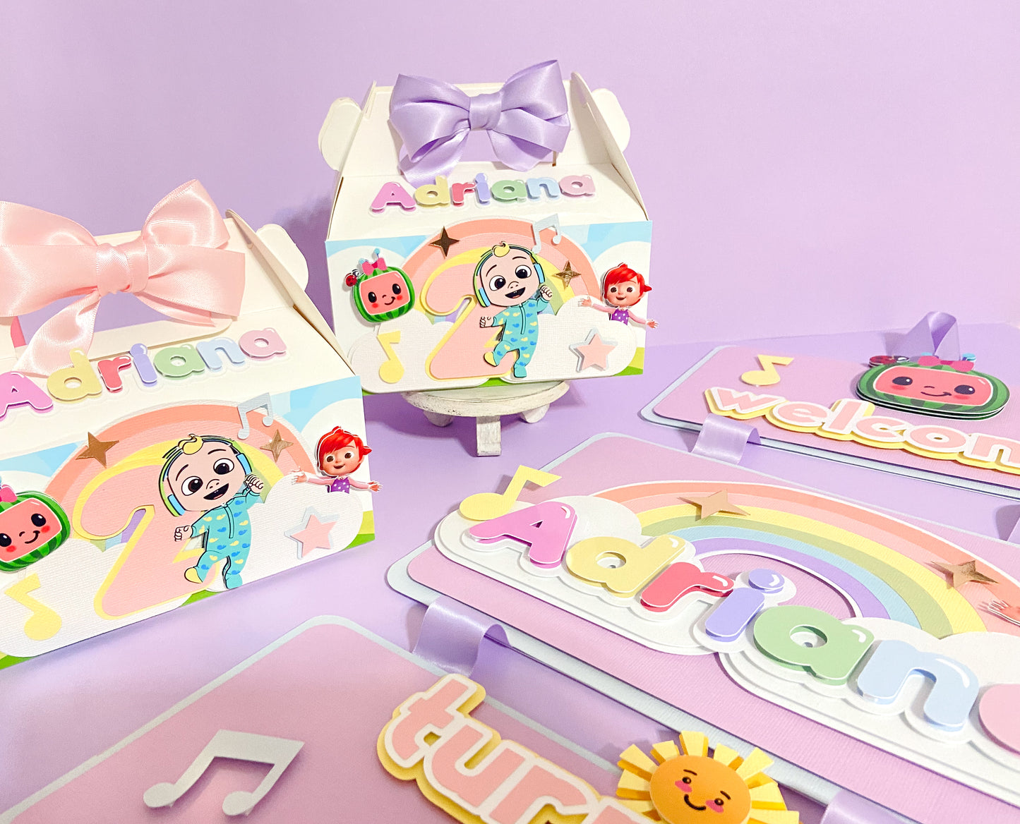 Cocomelon favor boxes | Cocomelon birthday | kids party decor | party favors | Cocomelon party theme | Cocomelon custom favors