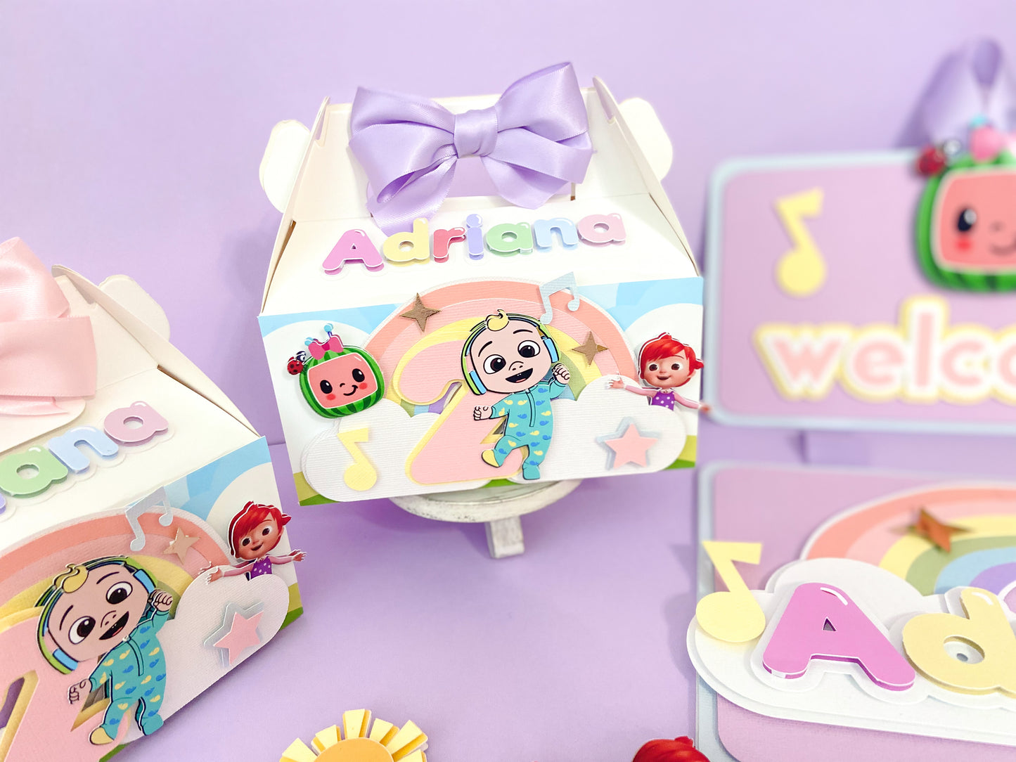 Cocomelon favor boxes | Cocomelon birthday | kids party decor | party favors | Cocomelon party theme | Cocomelon custom favors