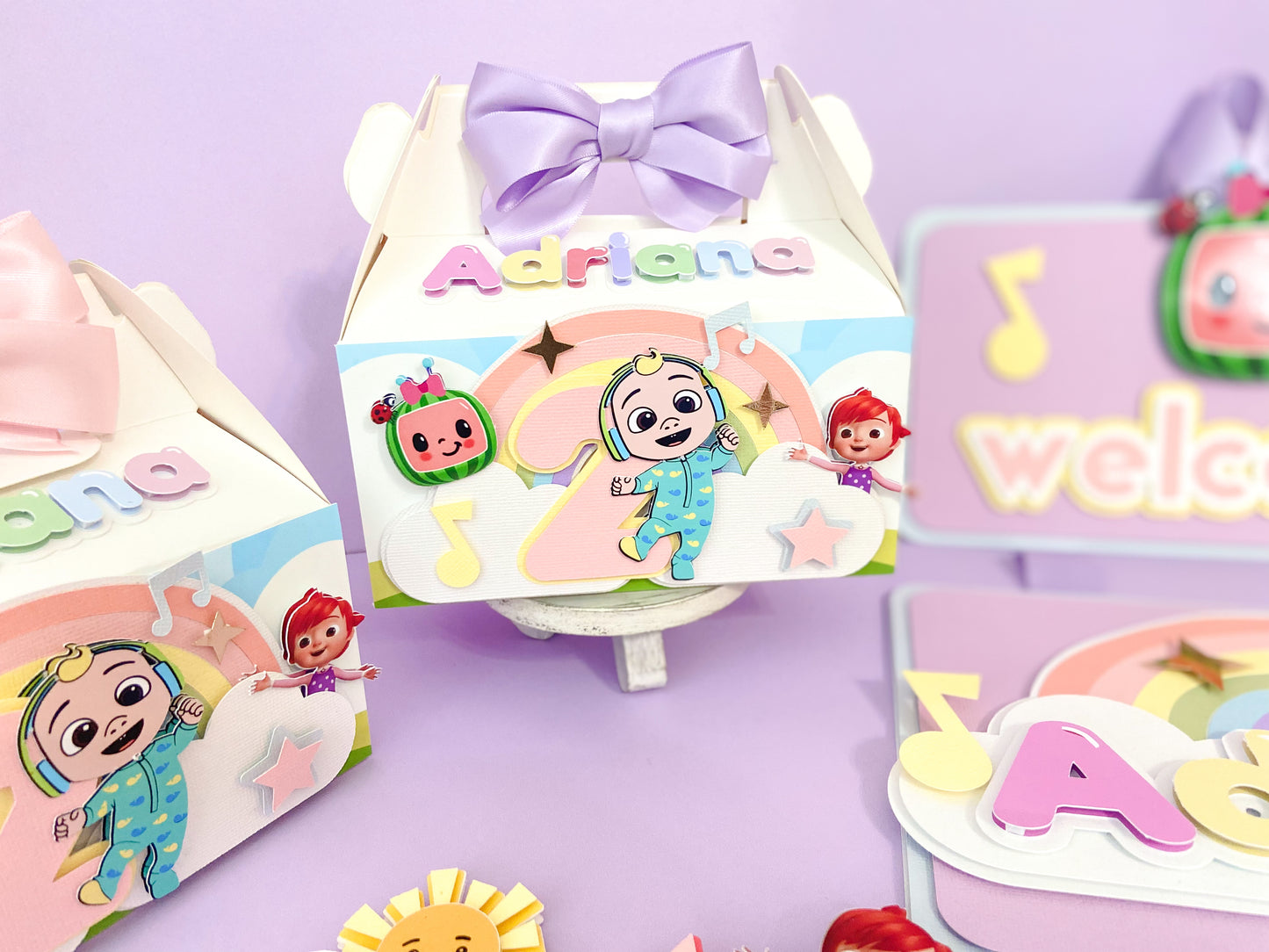 Cocomelon favor boxes | Cocomelon birthday | kids party decor | party favors | Cocomelon party theme | Cocomelon custom favors