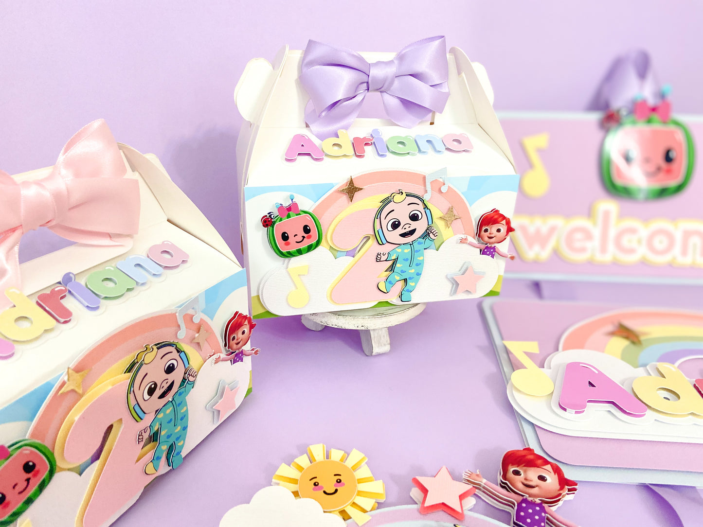 Cocomelon favor boxes | Cocomelon birthday | kids party decor | party favors | Cocomelon party theme | Cocomelon custom favors