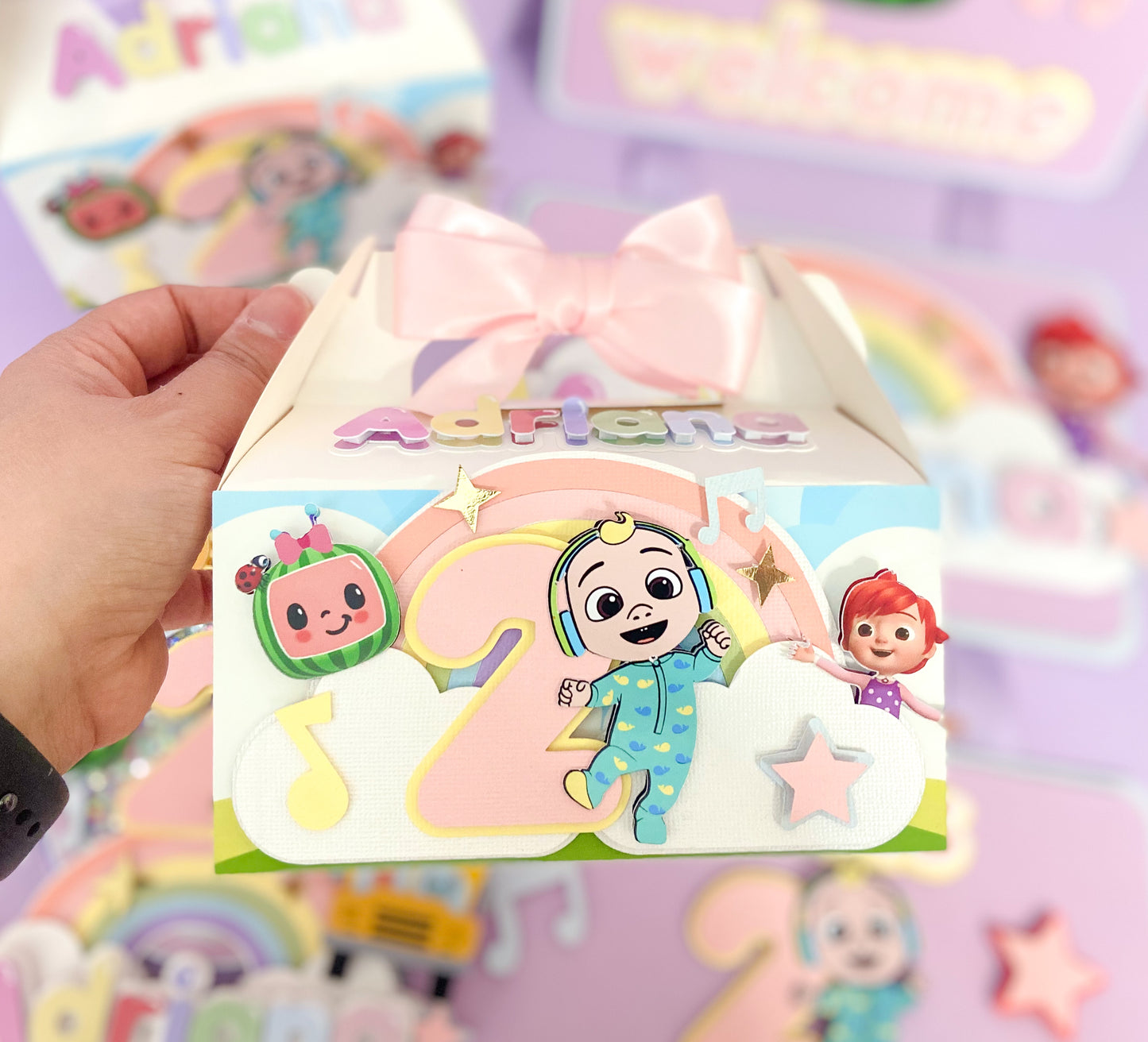 Cocomelon favor boxes | Cocomelon birthday | kids party decor | party favors | Cocomelon party theme | Cocomelon custom favors