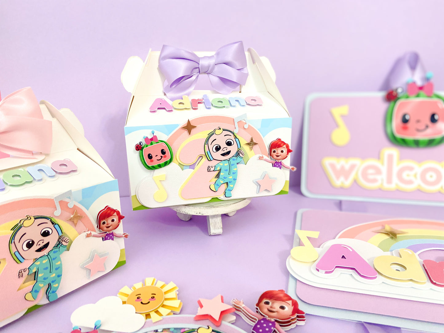 Cocomelon favor boxes | Cocomelon birthday | kids party decor | party favors | Cocomelon party theme | Cocomelon custom favors