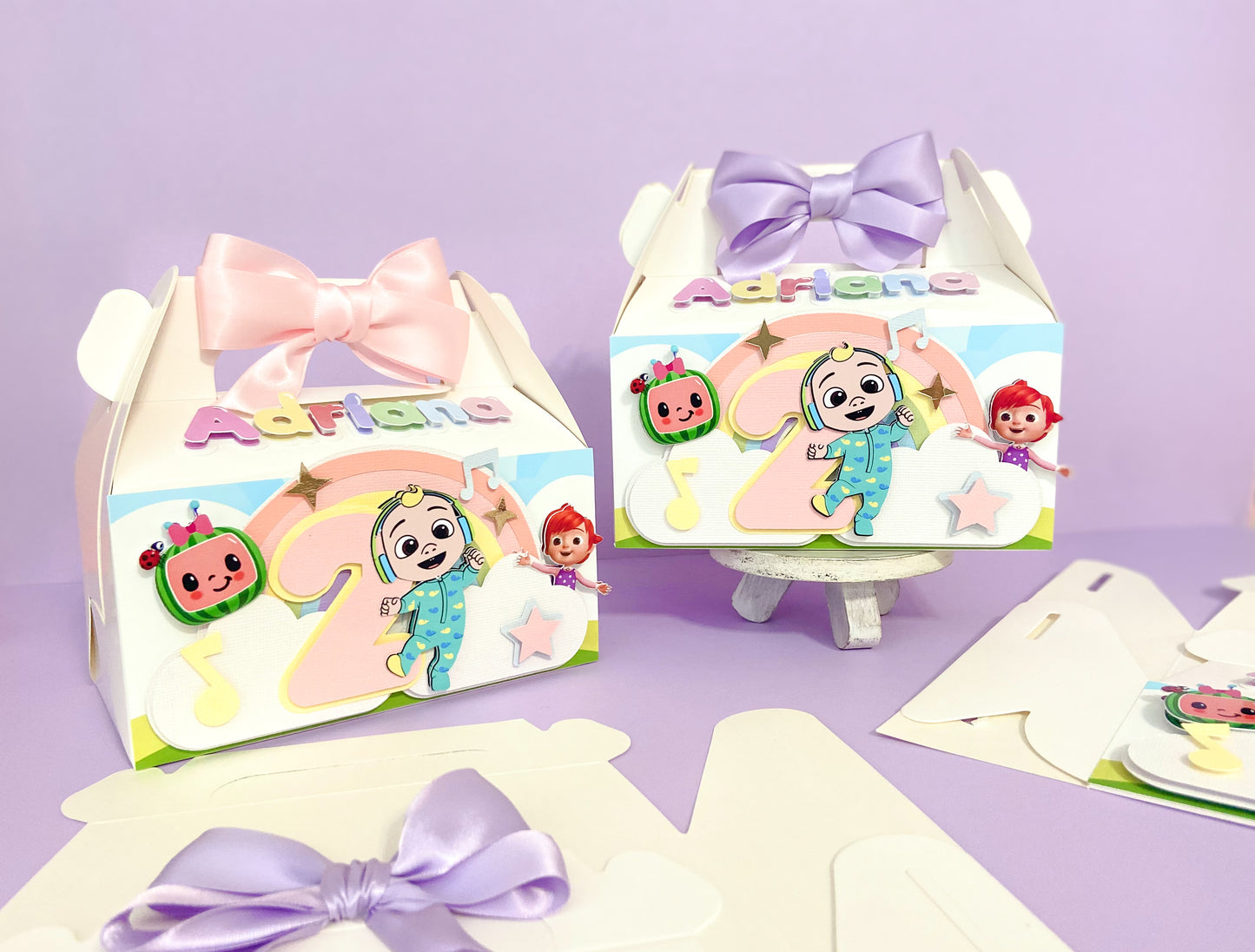 Cocomelon favor boxes | Cocomelon birthday | kids party decor | party favors | Cocomelon party theme | Cocomelon custom favors