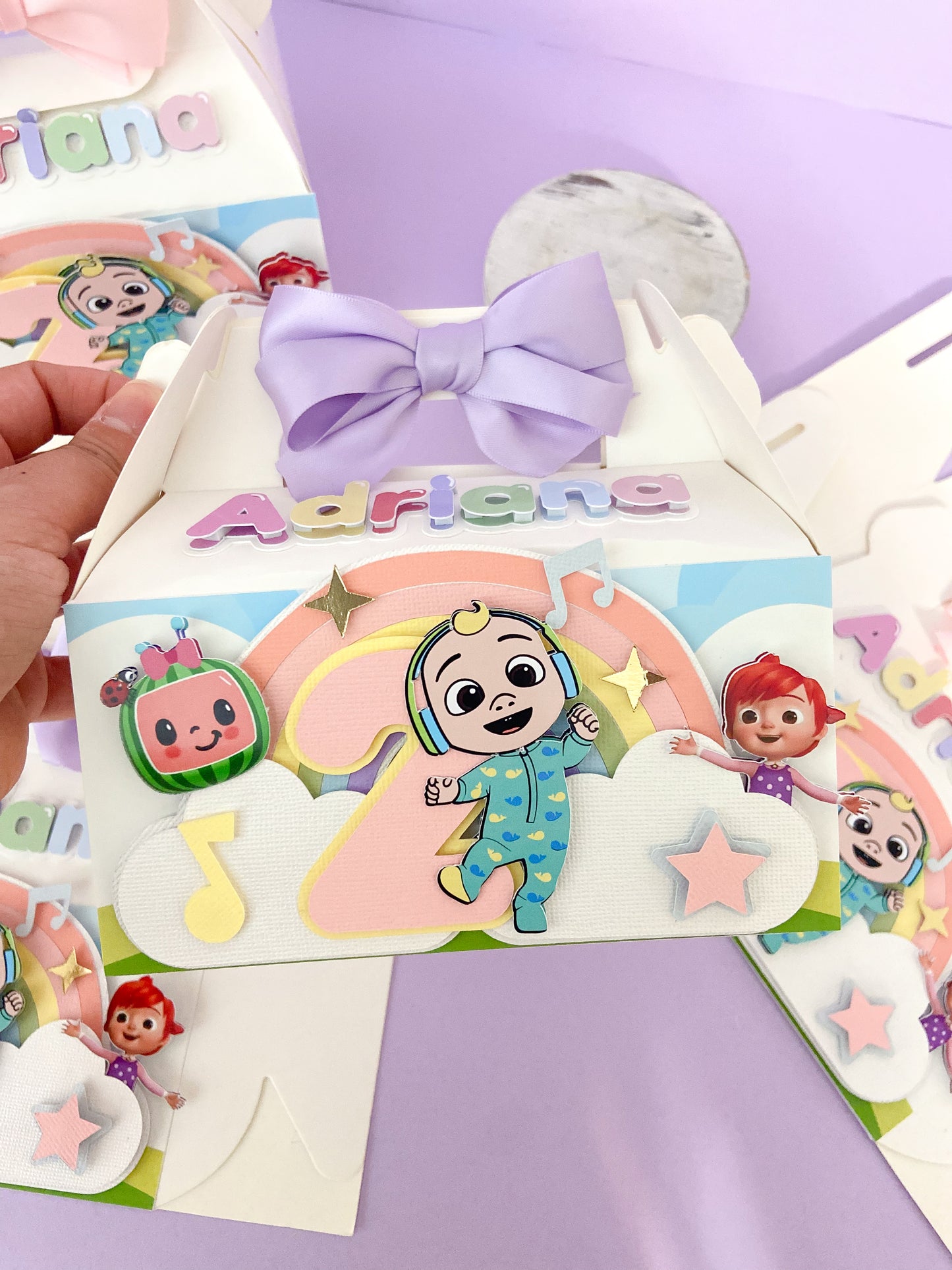 Cocomelon favor boxes | Cocomelon birthday | kids party decor | party favors | Cocomelon party theme | Cocomelon custom favors