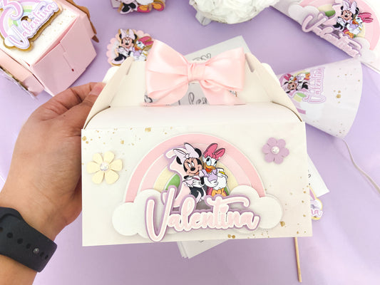 Favor Boxes Gold Minnie Mouse | Minnie party | Pink and gold birthday | Minnie Mouse birthday | birthday favors | Minnie And Daisy