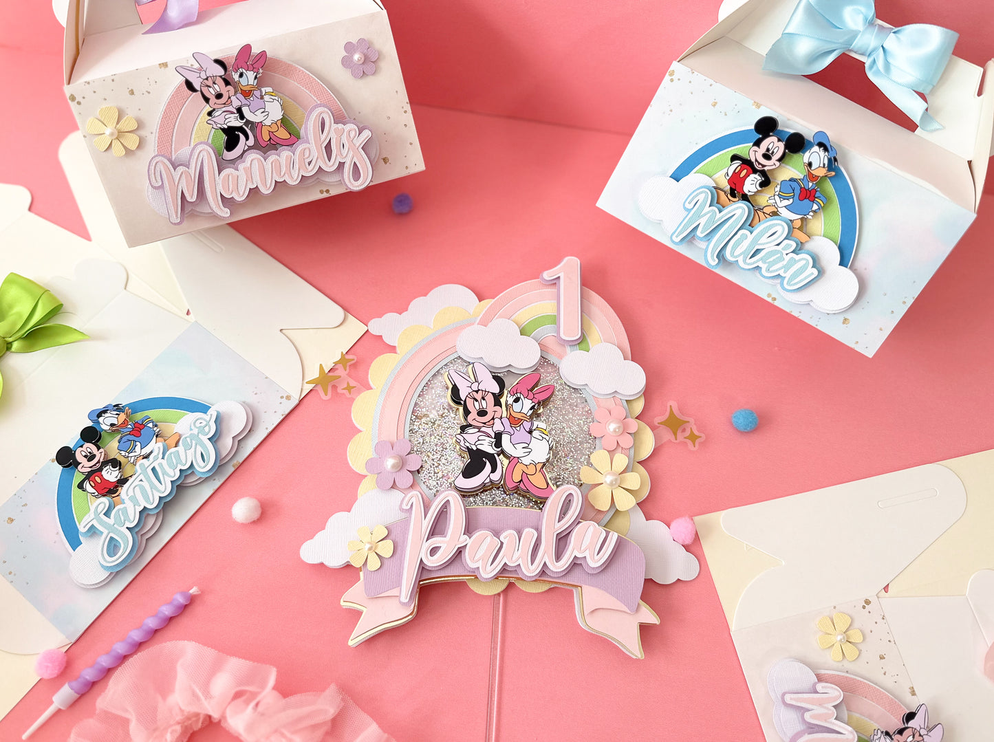 Cake topper gold Minnie and daisy | Minnie Mouse birthday | Daisy party | Minnie and daisy party | gold party | birthday decor