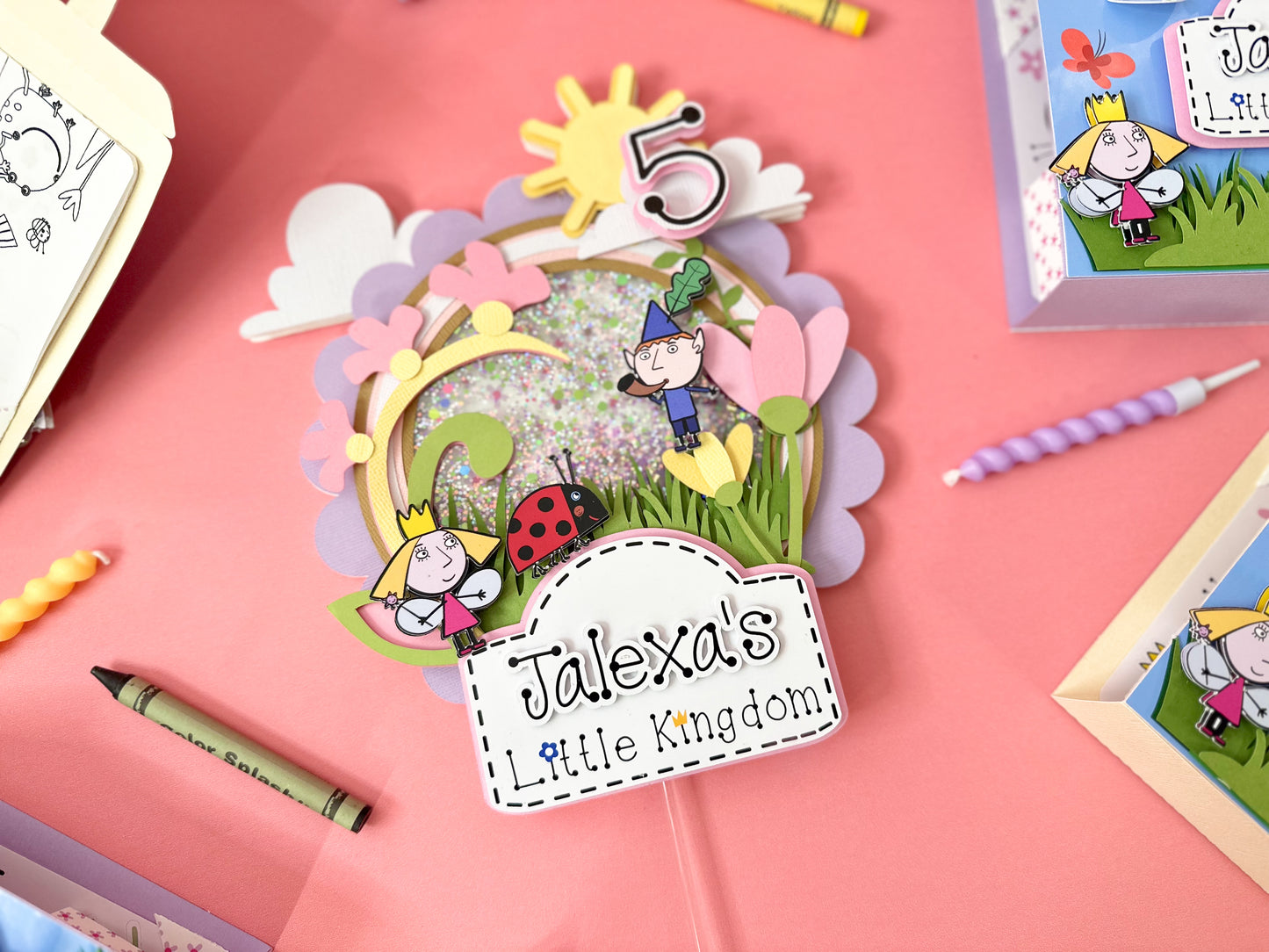 Little fairy and elf Cake topper | Little kingdom cake topper | elf and fairies party | shaker cake topper | Fairy party decor