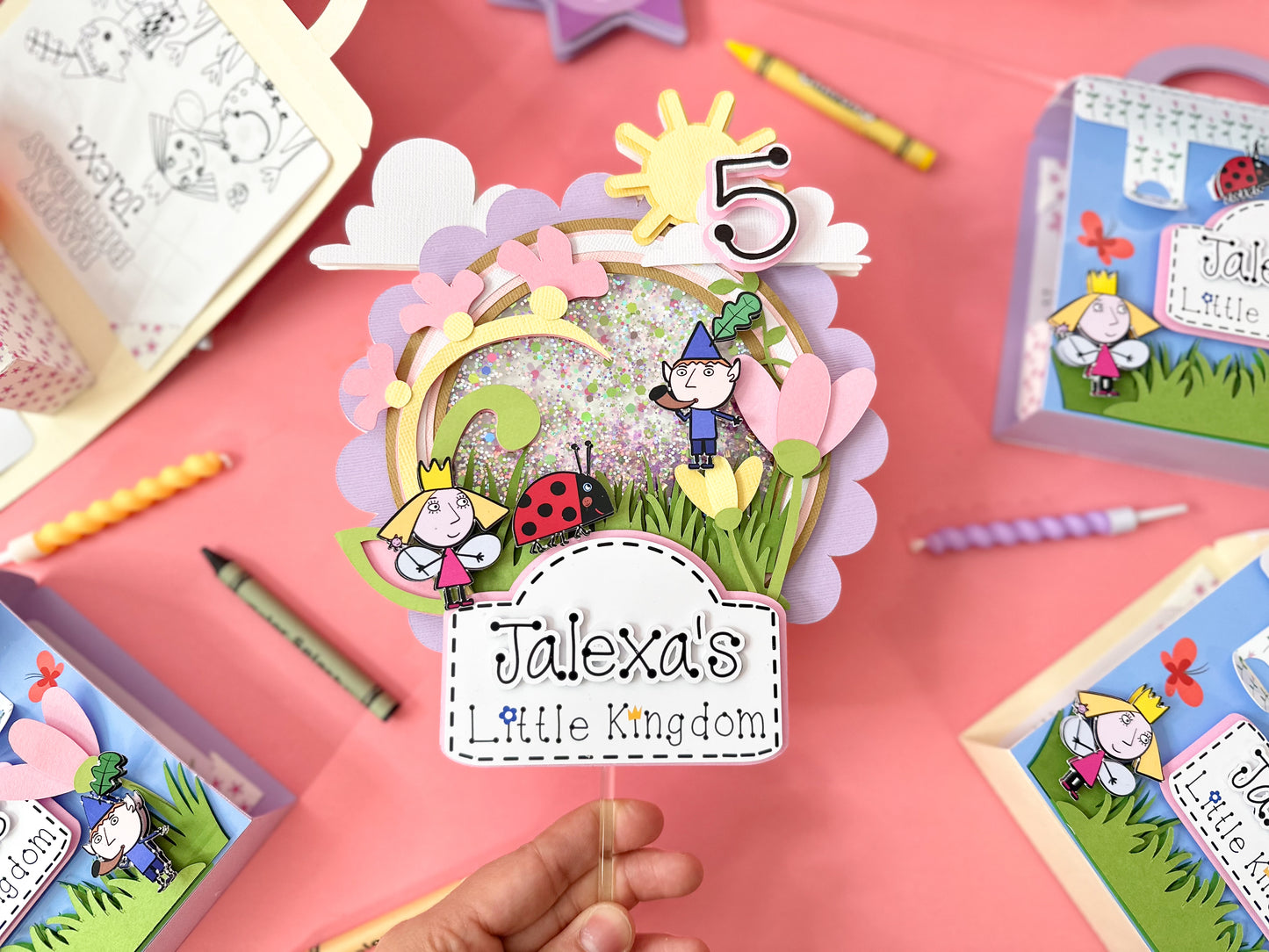 Little fairy and elf Cake topper | Little kingdom cake topper | elf and fairies party | shaker cake topper | Fairy party decor
