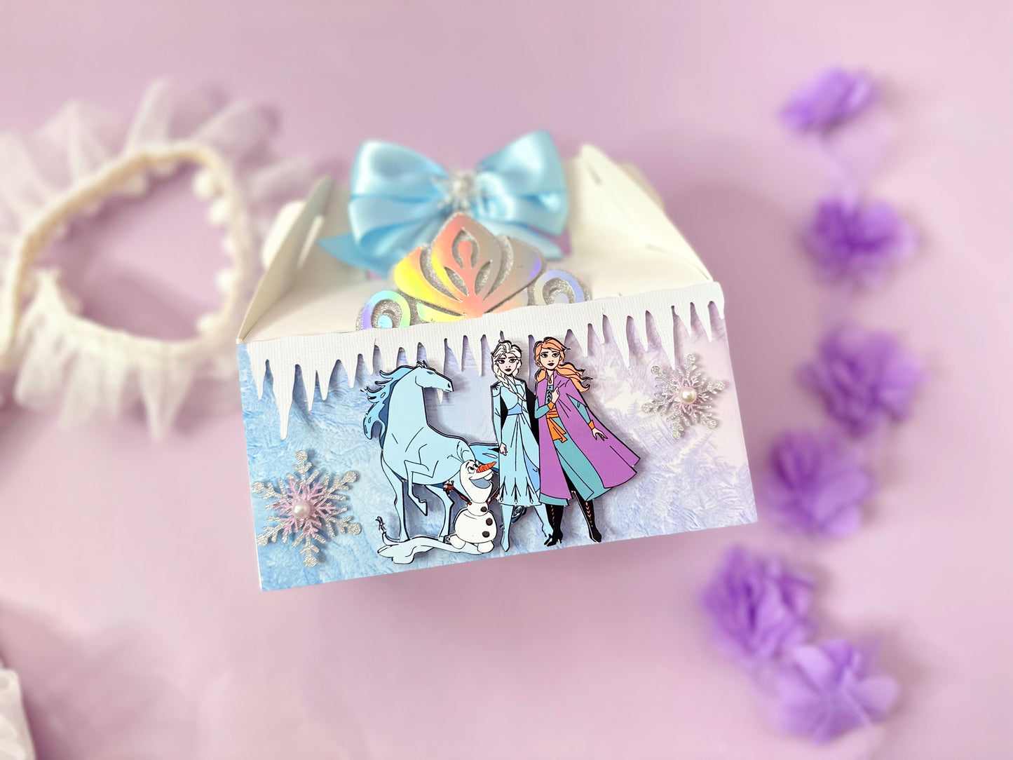 frozen favor Boxes | Anna and Elsa party | Frozen Favors | | party decor | personalized favor boxes | Gable boxes