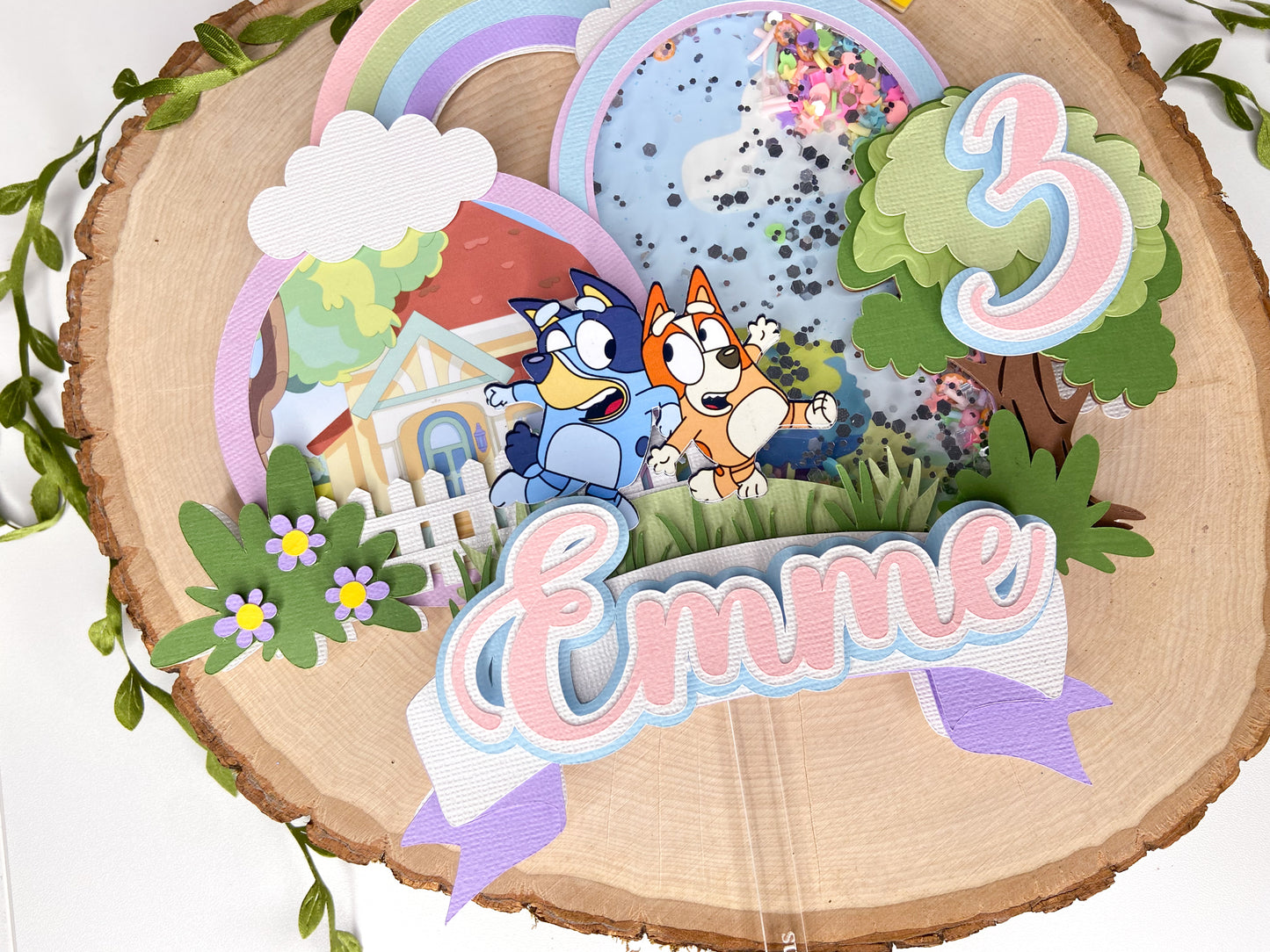 Bluey cake topper | 3D cake topper | Bluey birthday | Bingo and Bluey cake topper | Bluey party | shaker cake topper