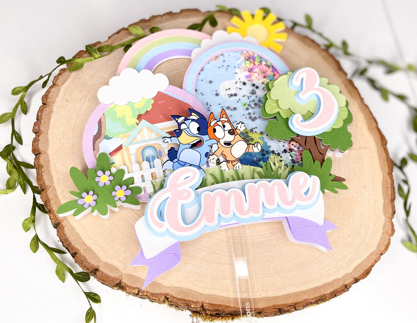 Bluey cake topper | 3D cake topper | Bluey birthday | Bingo and Bluey cake topper | Bluey party | shaker cake topper