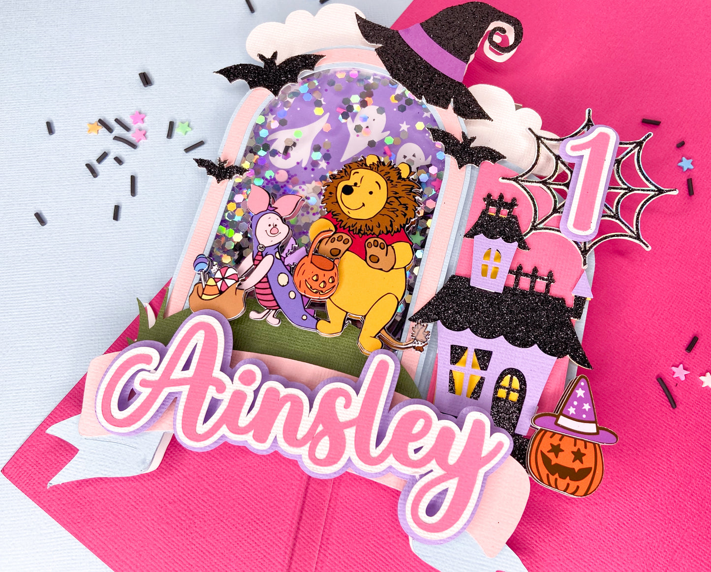 Winnie the Pooh cake topper | First birthday | spooky cake topper | Winnie and piglet birthday | Winnie the Pooh halloween | Pooh halloween