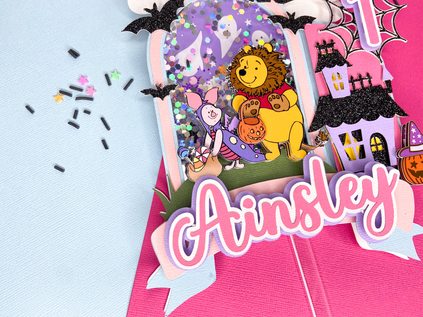 Winnie the Pooh cake topper | First birthday | spooky cake topper | Winnie and piglet birthday | Winnie the Pooh halloween | Pooh halloween