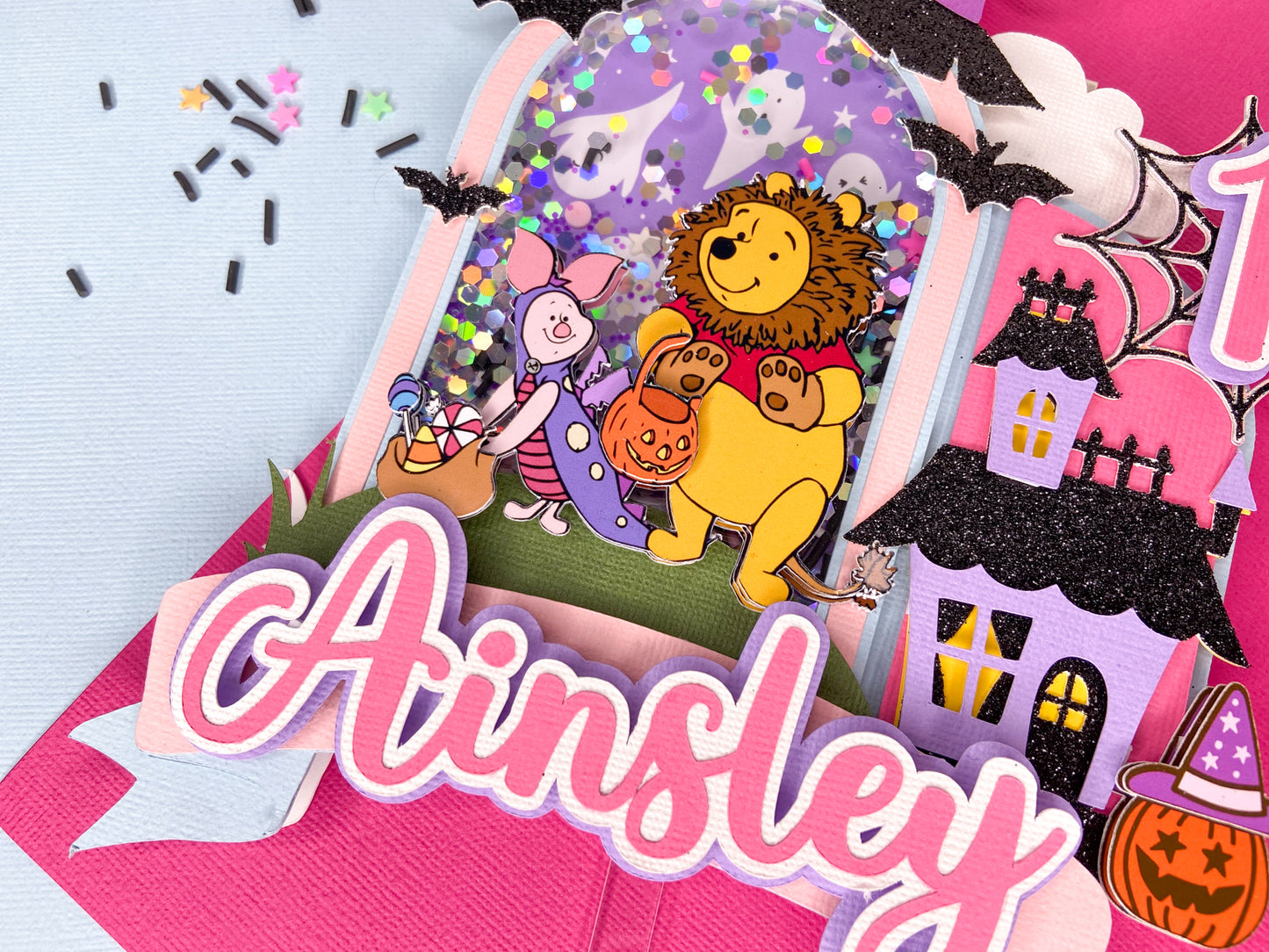 Winnie the Pooh cake topper | First birthday | spooky cake topper | Winnie and piglet birthday | Winnie the Pooh halloween | Pooh halloween