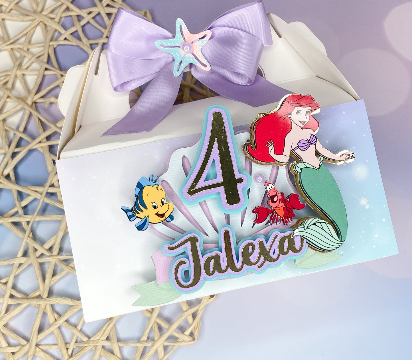 Little mermaid Favor box | Treat boxes | Party gift box | Ariel Favors | Mermaid theme birthday | Birthday favors | Little mermaid favors