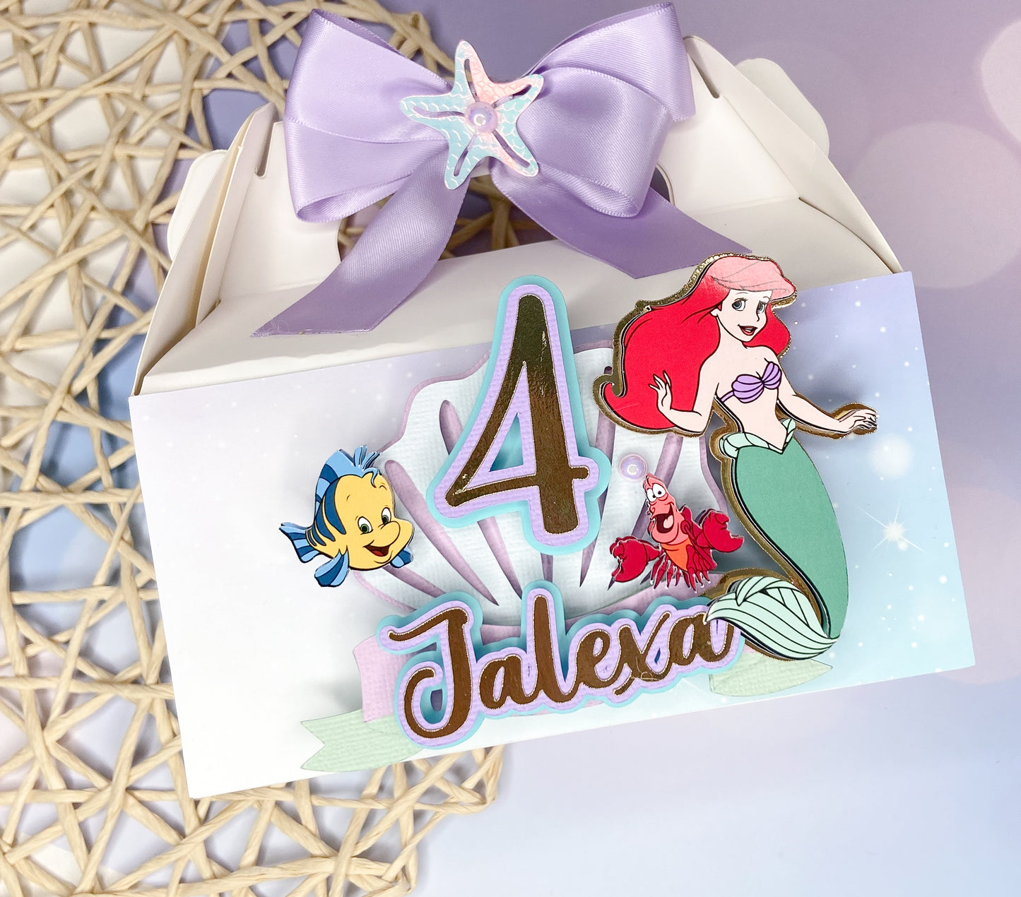 Little mermaid Favor box | Treat boxes | Party gift box | Ariel Favors | Mermaid theme birthday | Birthday favors | Little mermaid favors