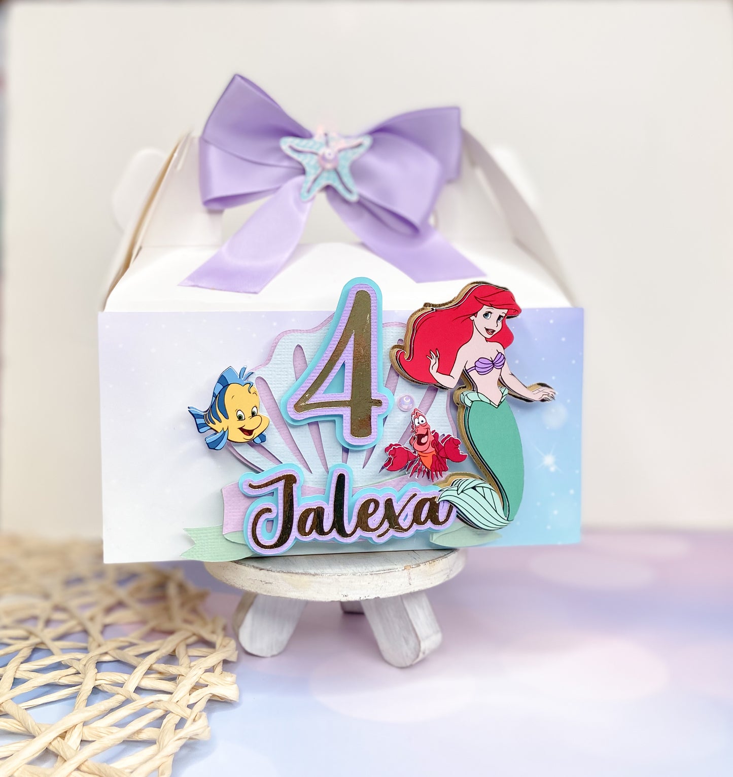 Little mermaid Favor box | Treat boxes | Party gift box | Ariel Favors | Mermaid theme birthday | Birthday favors | Little mermaid favors