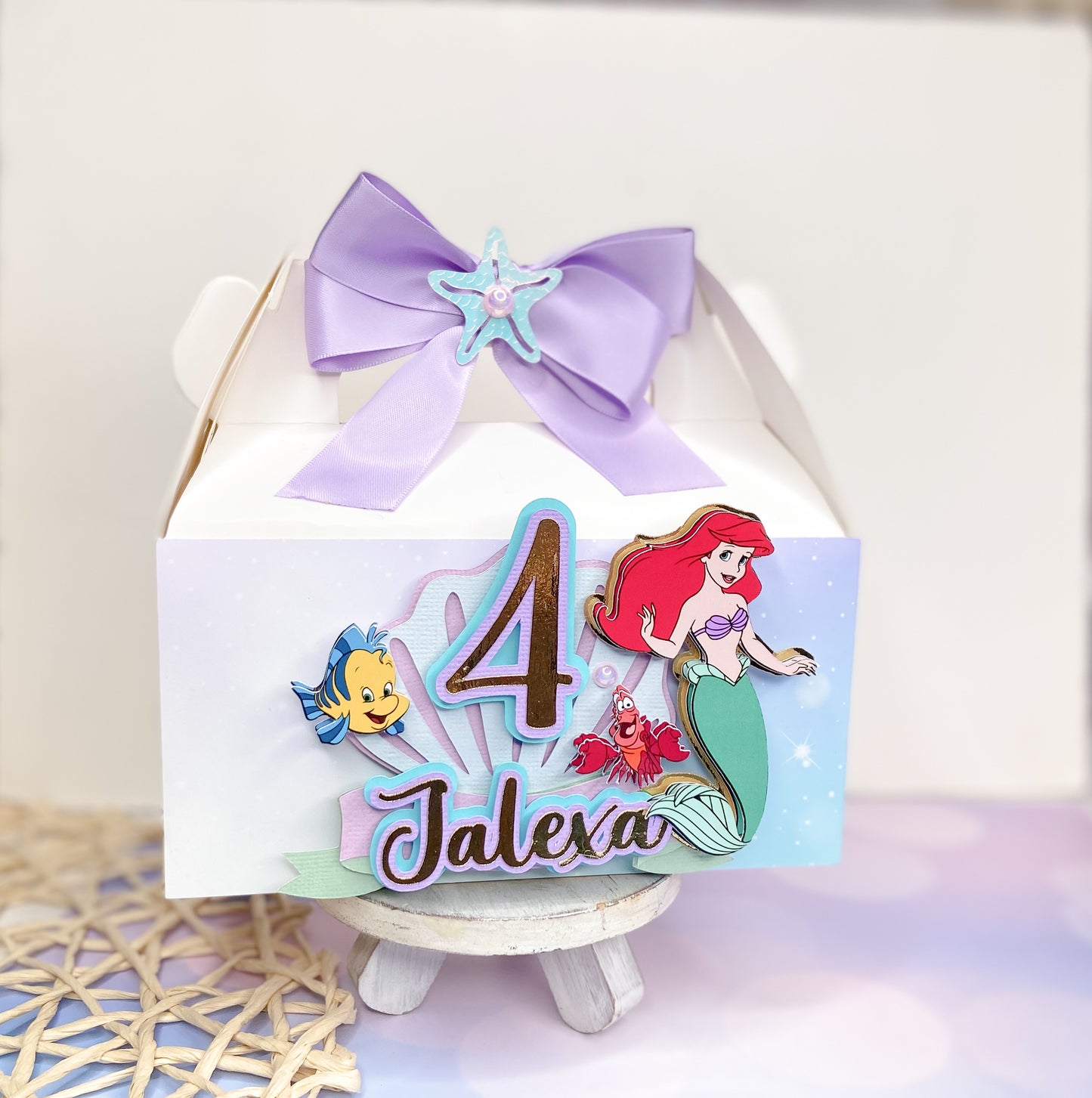 Little mermaid Favor box | Treat boxes | Party gift box | Ariel Favors | Mermaid theme birthday | Birthday favors | Little mermaid favors
