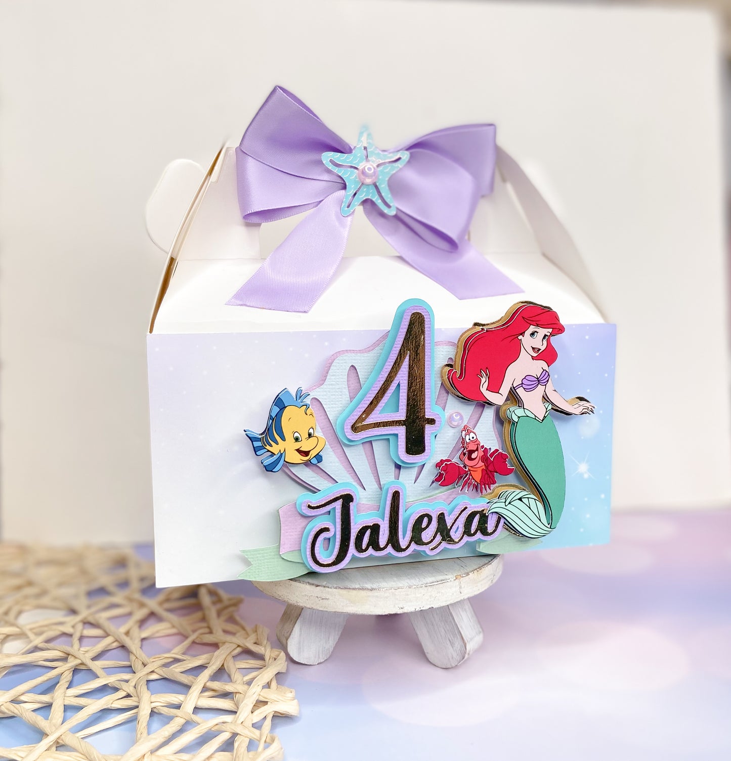 Little mermaid Favor box | Treat boxes | Party gift box | Ariel Favors | Mermaid theme birthday | Birthday favors | Little mermaid favors